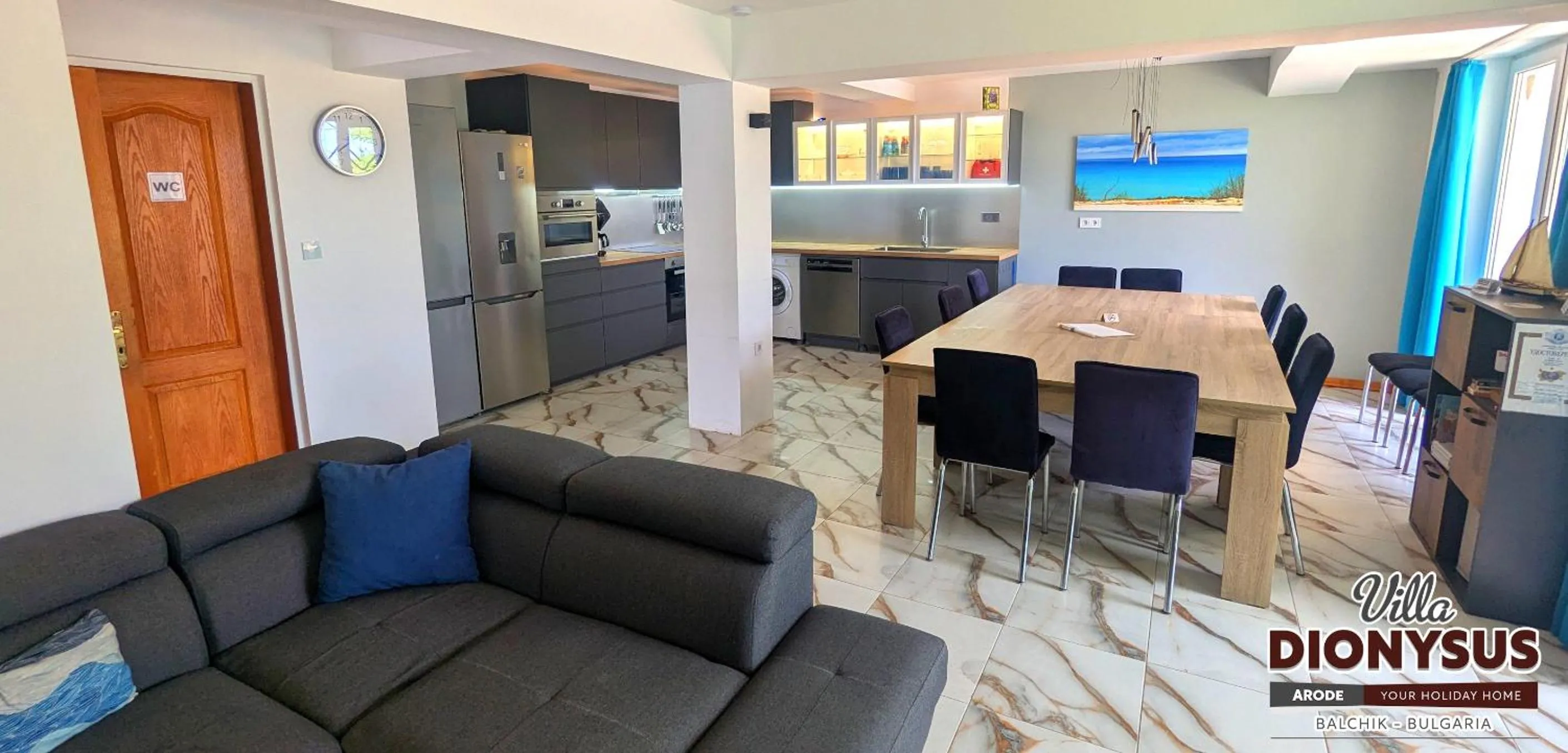 Kitchen or kitchenette in Arode Villa Dionysus