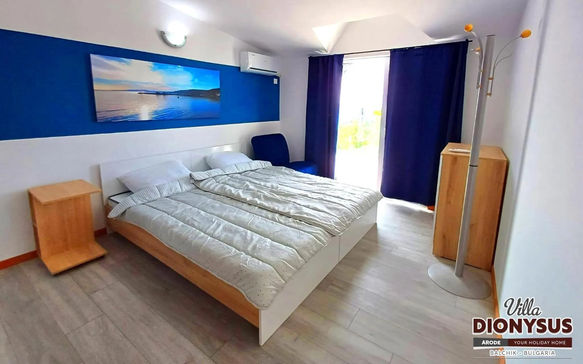 Bed in Arode Villa Dionysus