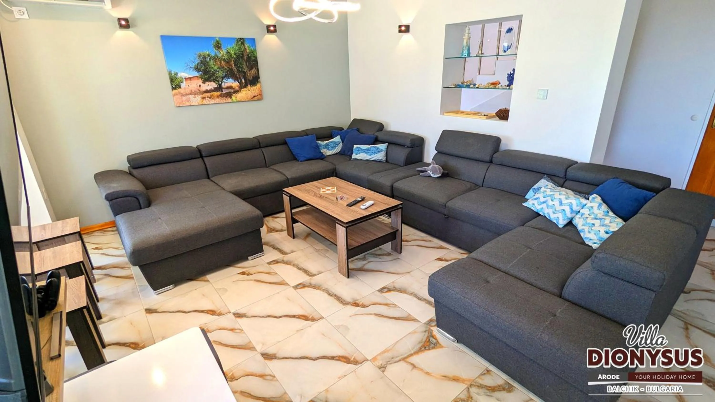 Living room in Arode Villa Dionysus