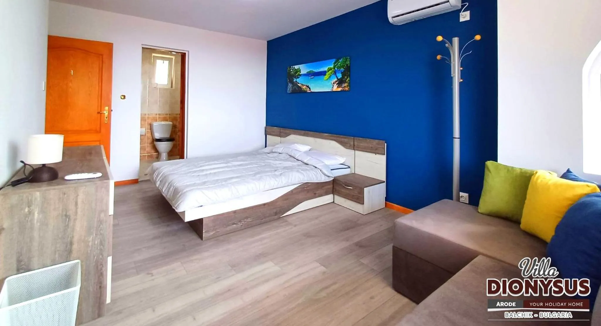 Bed in Arode Villa Dionysus