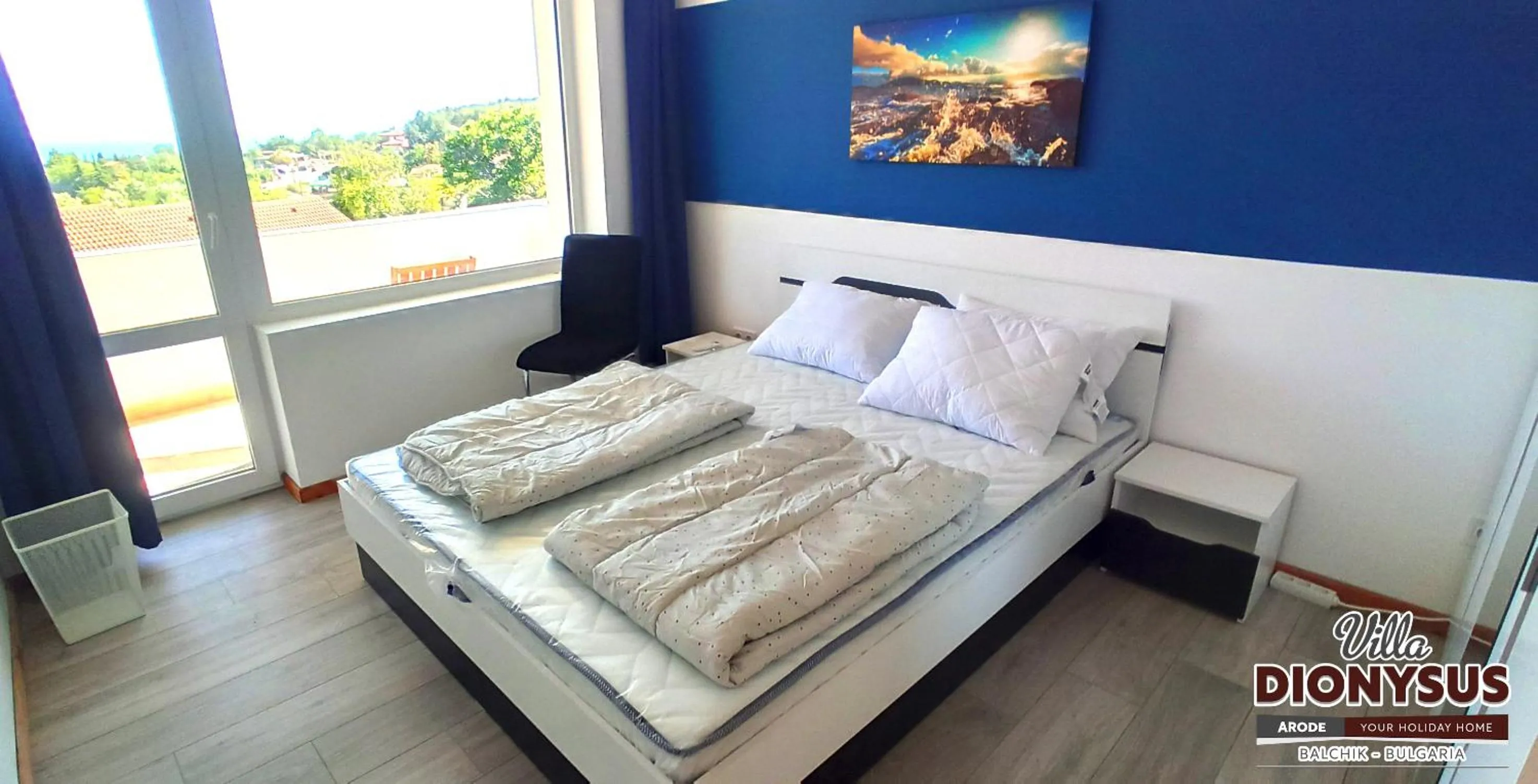 Bed in Arode Villa Dionysus