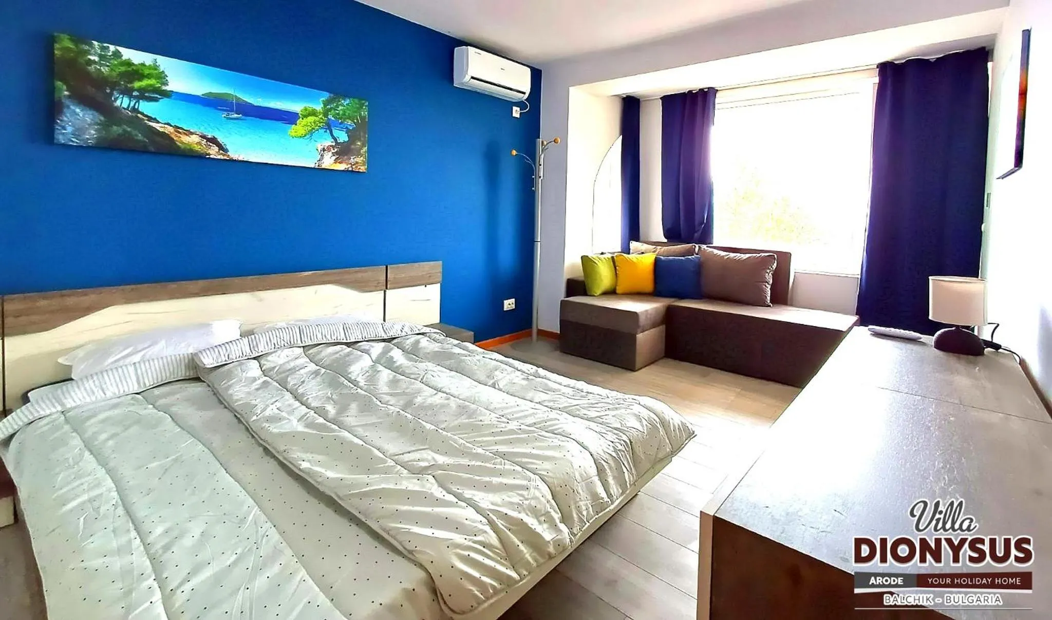 Bed in Arode Villa Dionysus