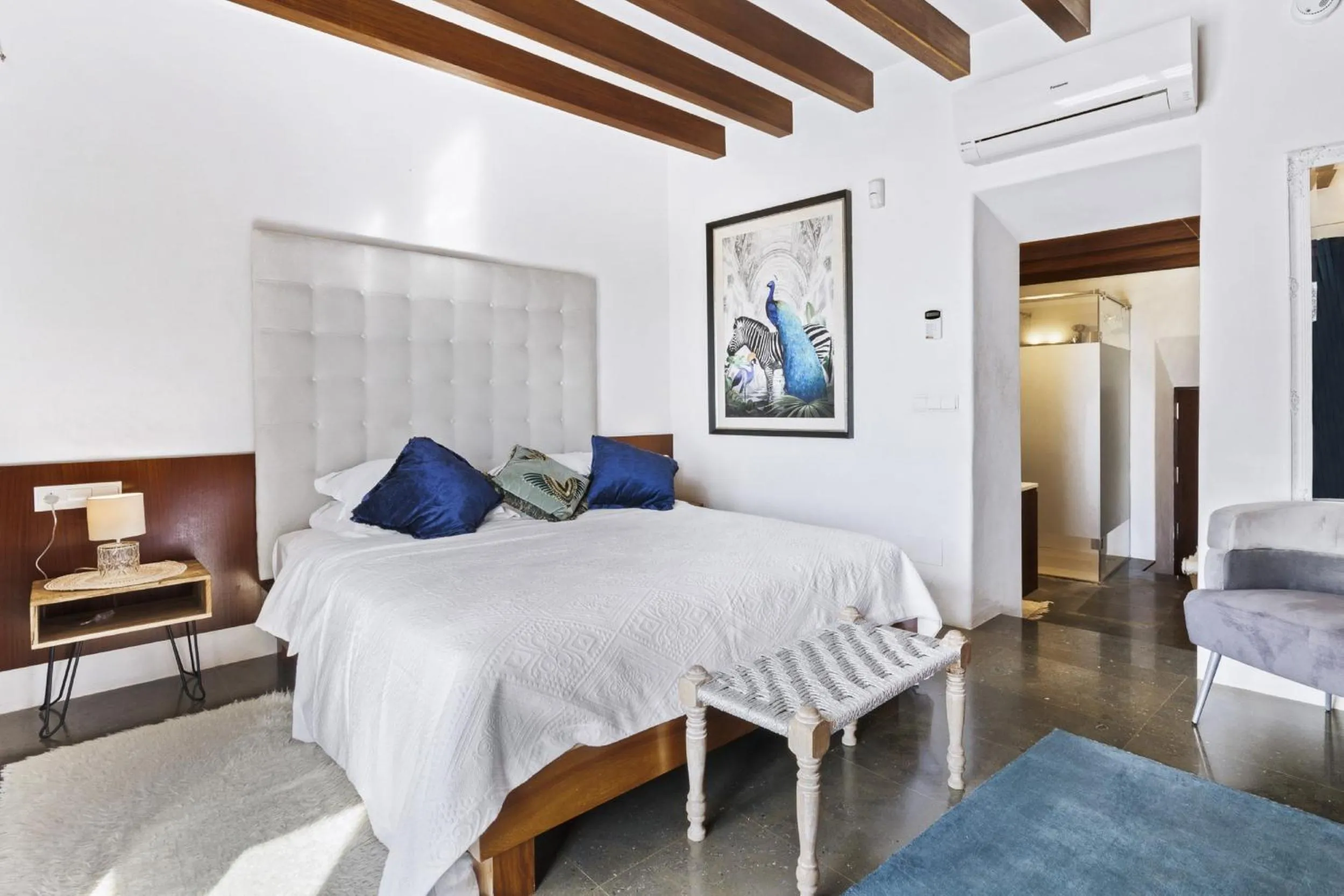 Property building, Bed in Ravishing Ibiza Villa Cel Blau 9 Bedrooms Private Pool & Beautiful