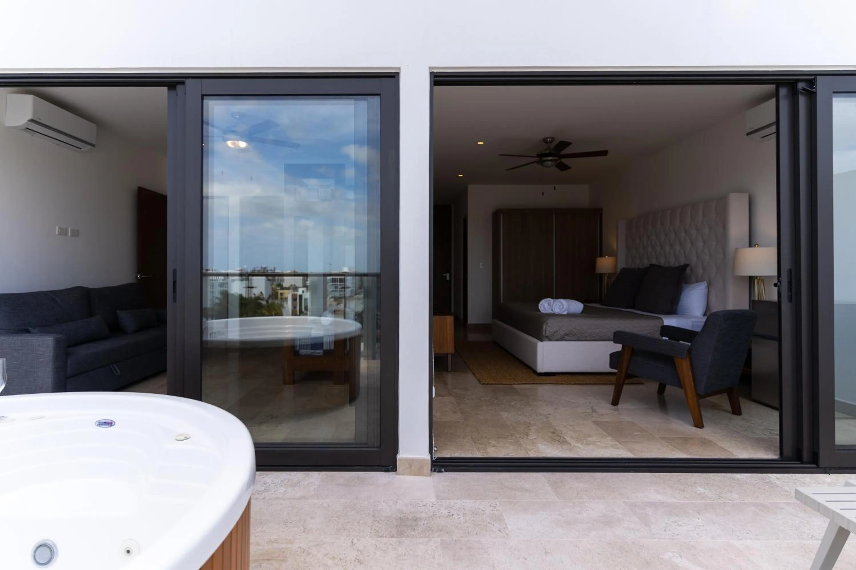 Balcony/Terrace in New & Equipped Apartment Steps From The Beach With Pool Jacuzzi By Yeah