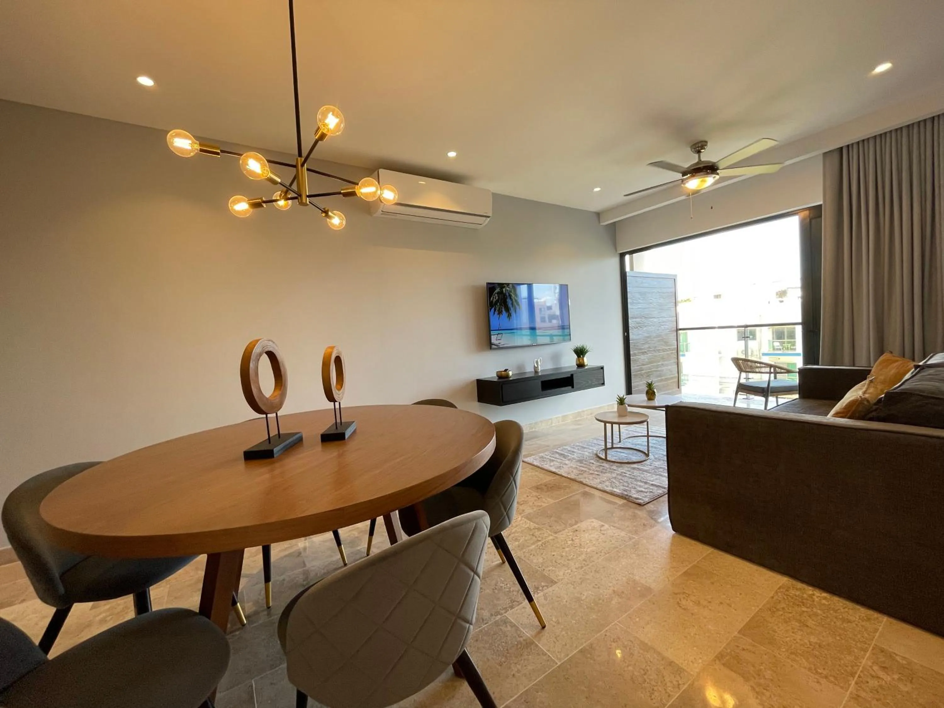 Living room in New & Equipped Apartment Steps From The Beach With Pool Jacuzzi By Yeah