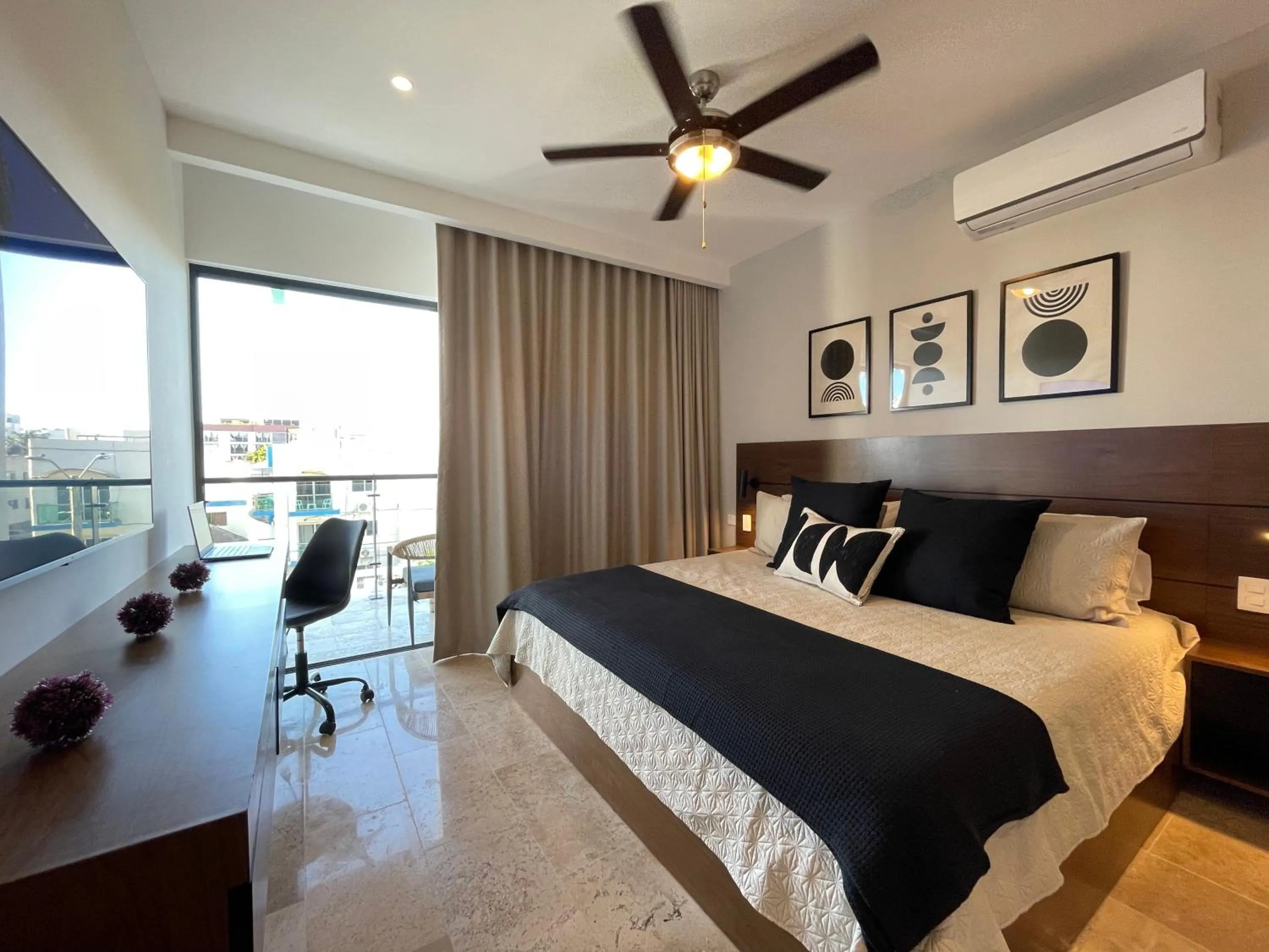 Bedroom, Bed in New & Equipped Apartment Steps From The Beach With Pool Jacuzzi By Yeah