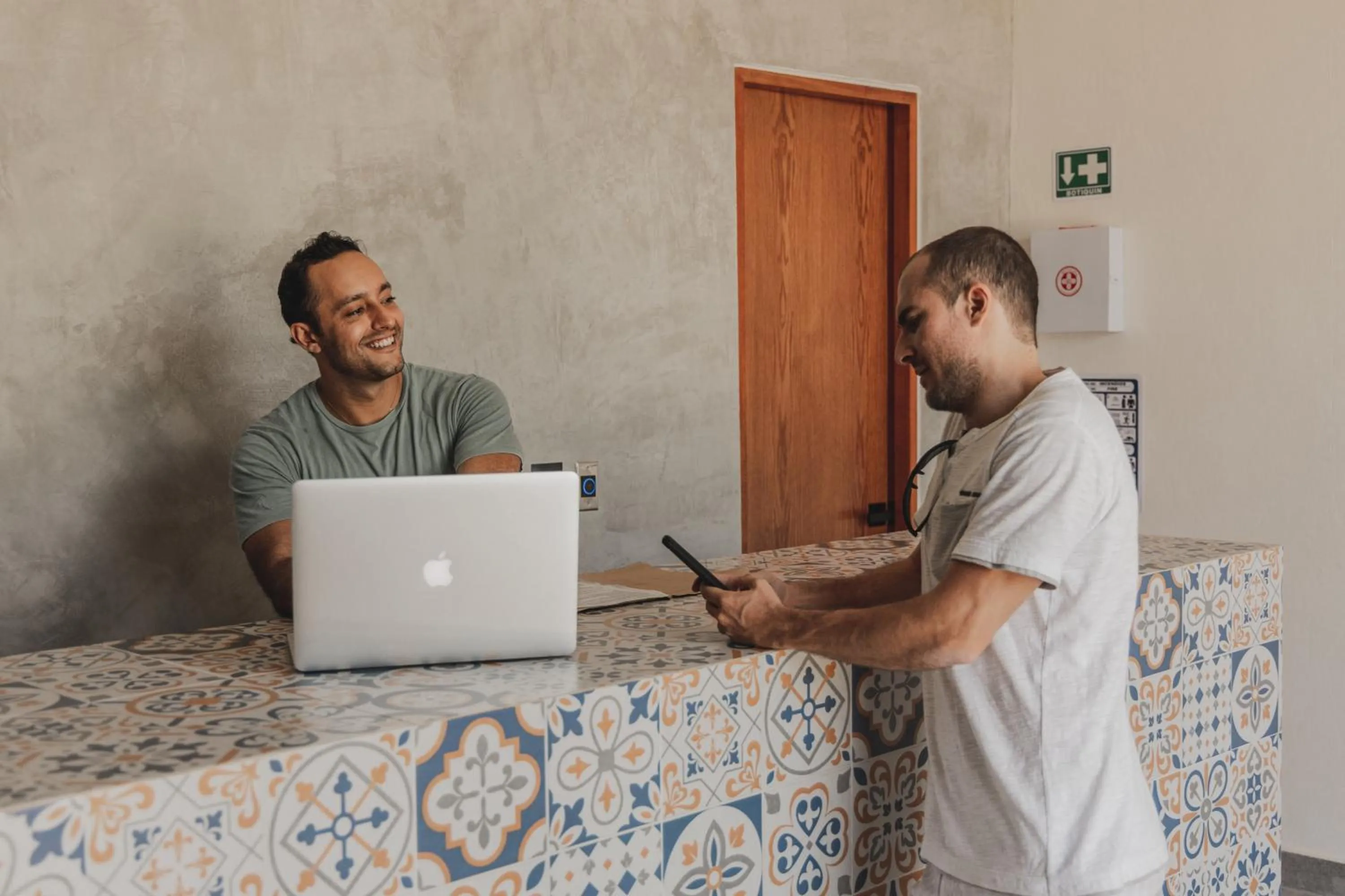 People in Caleta Hostel Rooftop & Pool