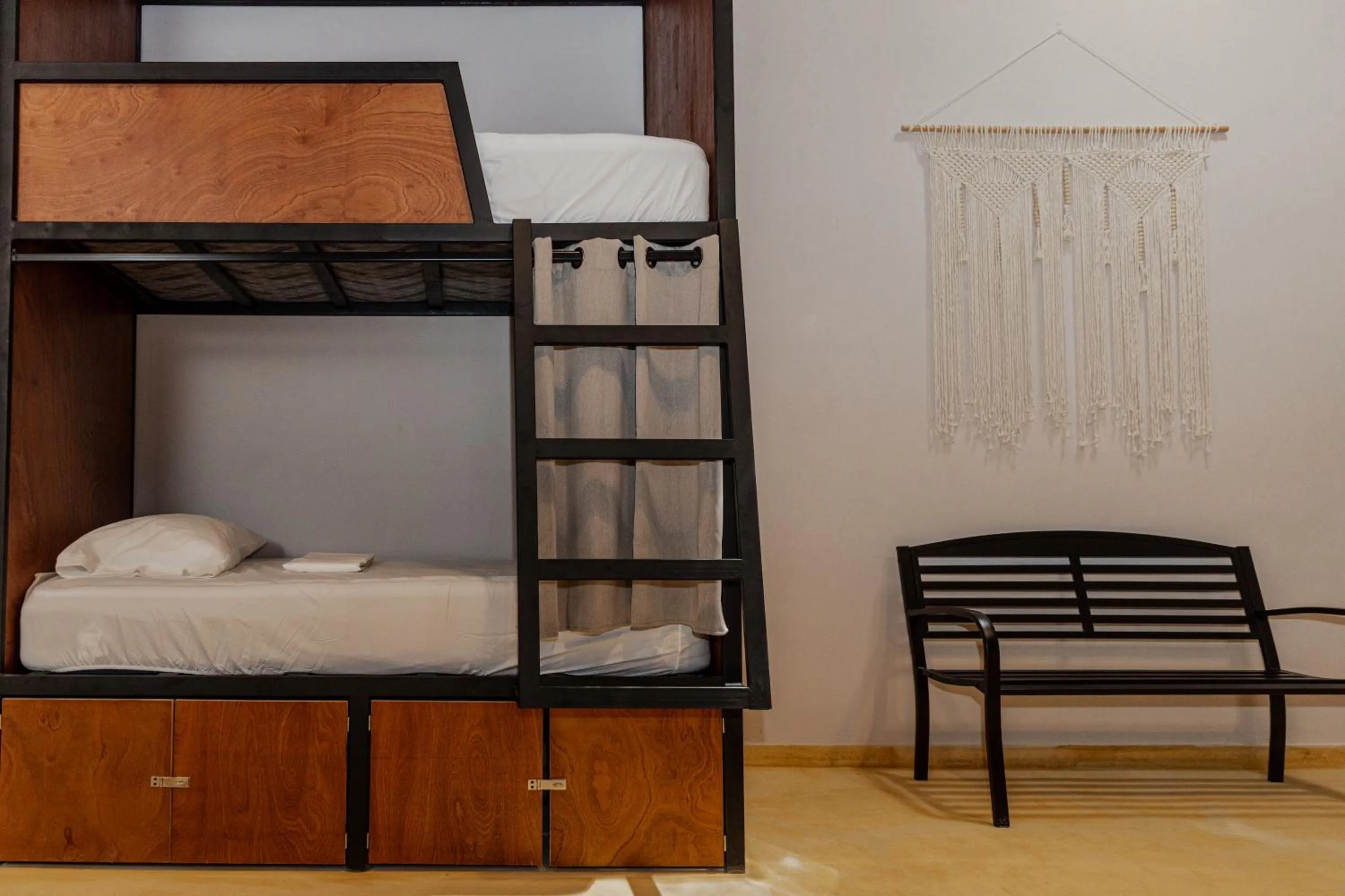 Bed in Caleta Hostel Rooftop & Pool