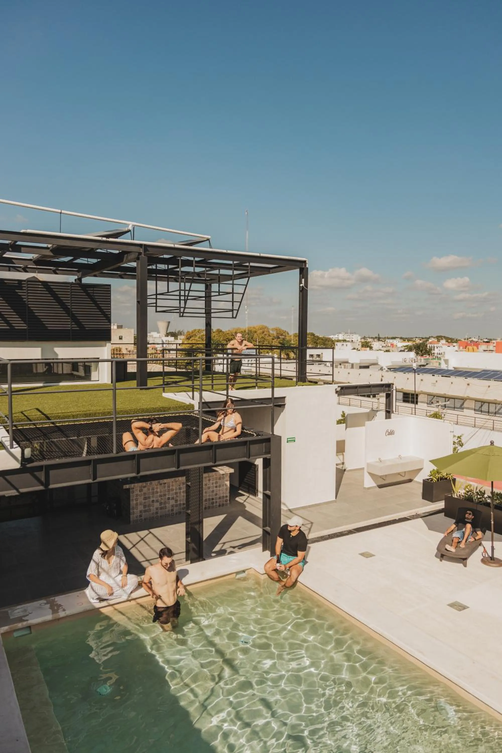 Swimming pool in Caleta Hostel Rooftop & Pool