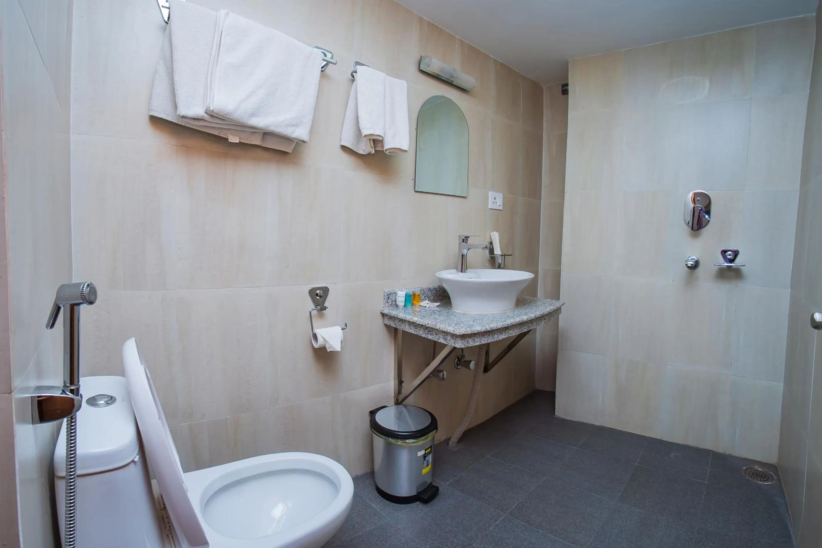 Toilet in Hotel Fewa Camp