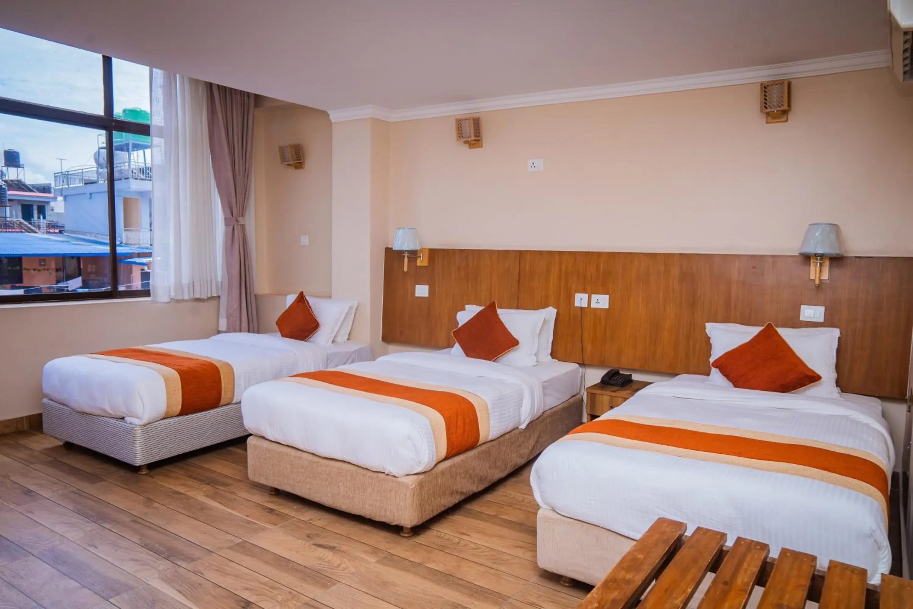 Bed in Hotel Fewa Camp Bed in Hotel Fewa Camp