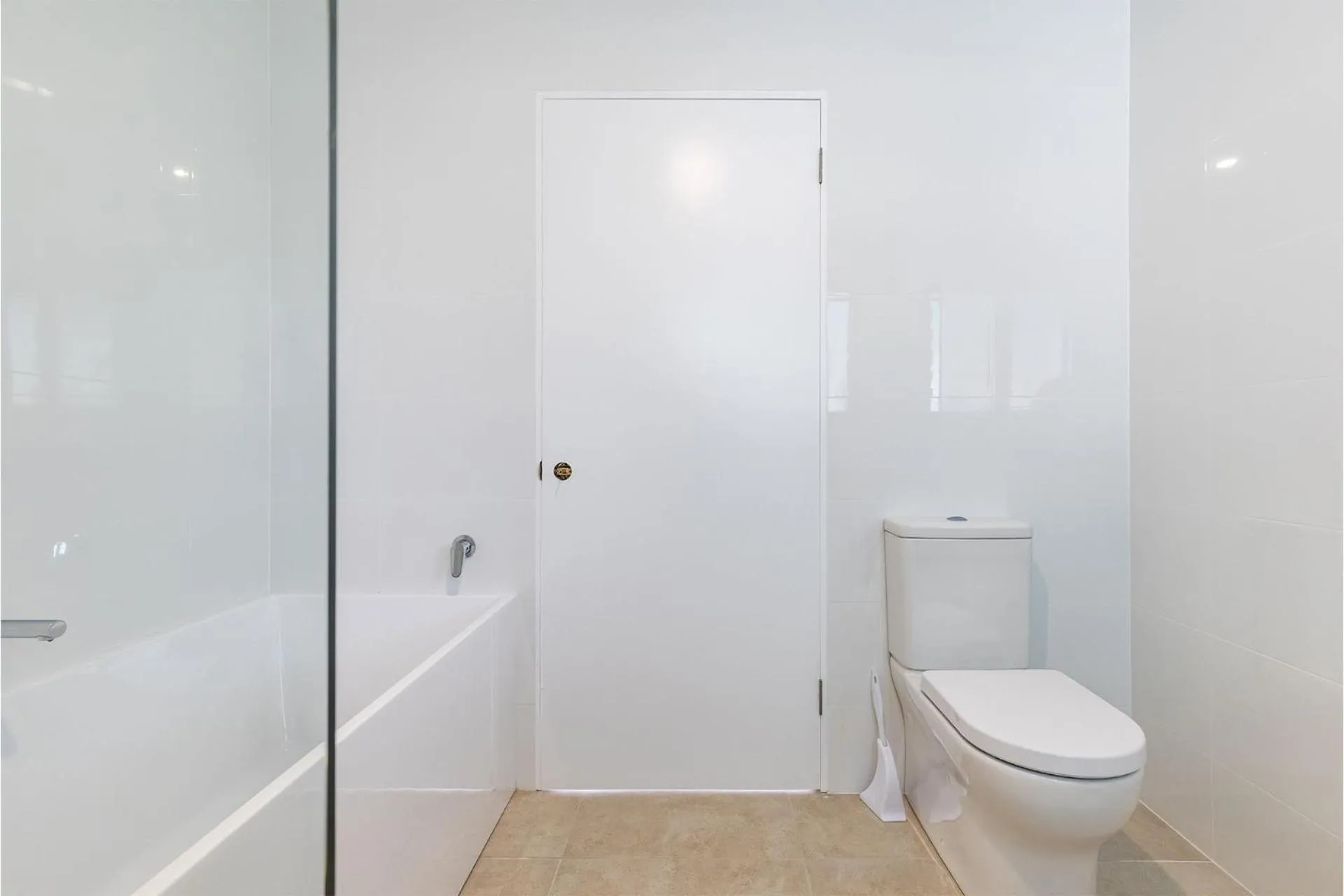 Toilet in Five Pines Beach House at Birubi 20 Robinson St pet friendly aircon and WiFi