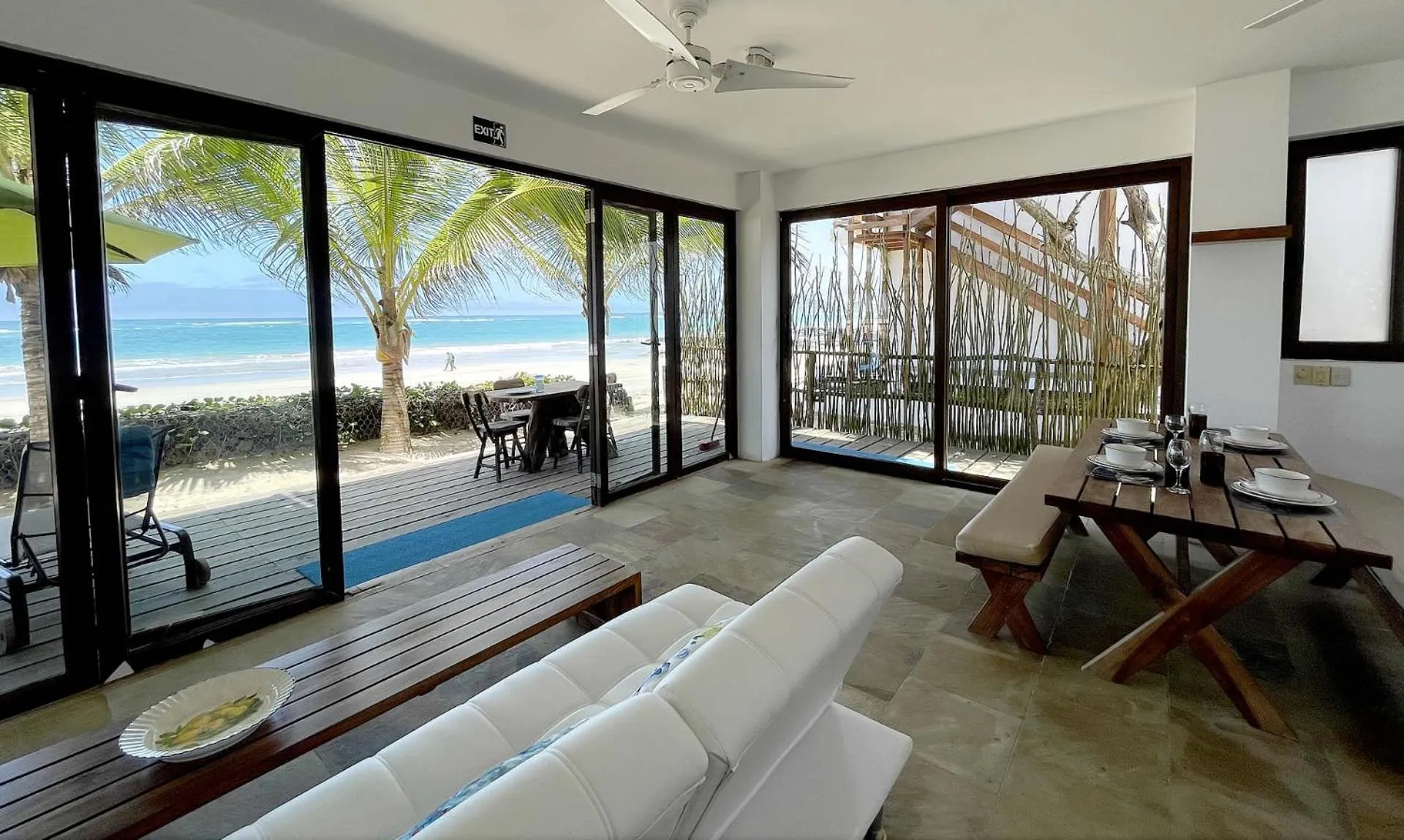 Living room in Mi Playa Galapagos Beachfront Apartments