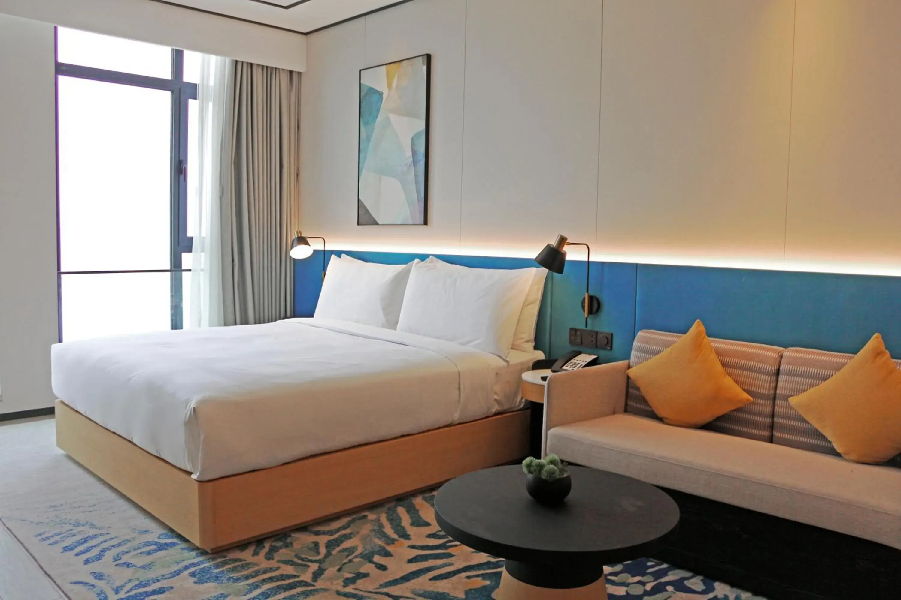 Bed in Hilton Garden Inn Liaocheng Jiangbei Shuicheng Bed in Hilton Garden Inn Liaocheng Jiangbei Shuicheng