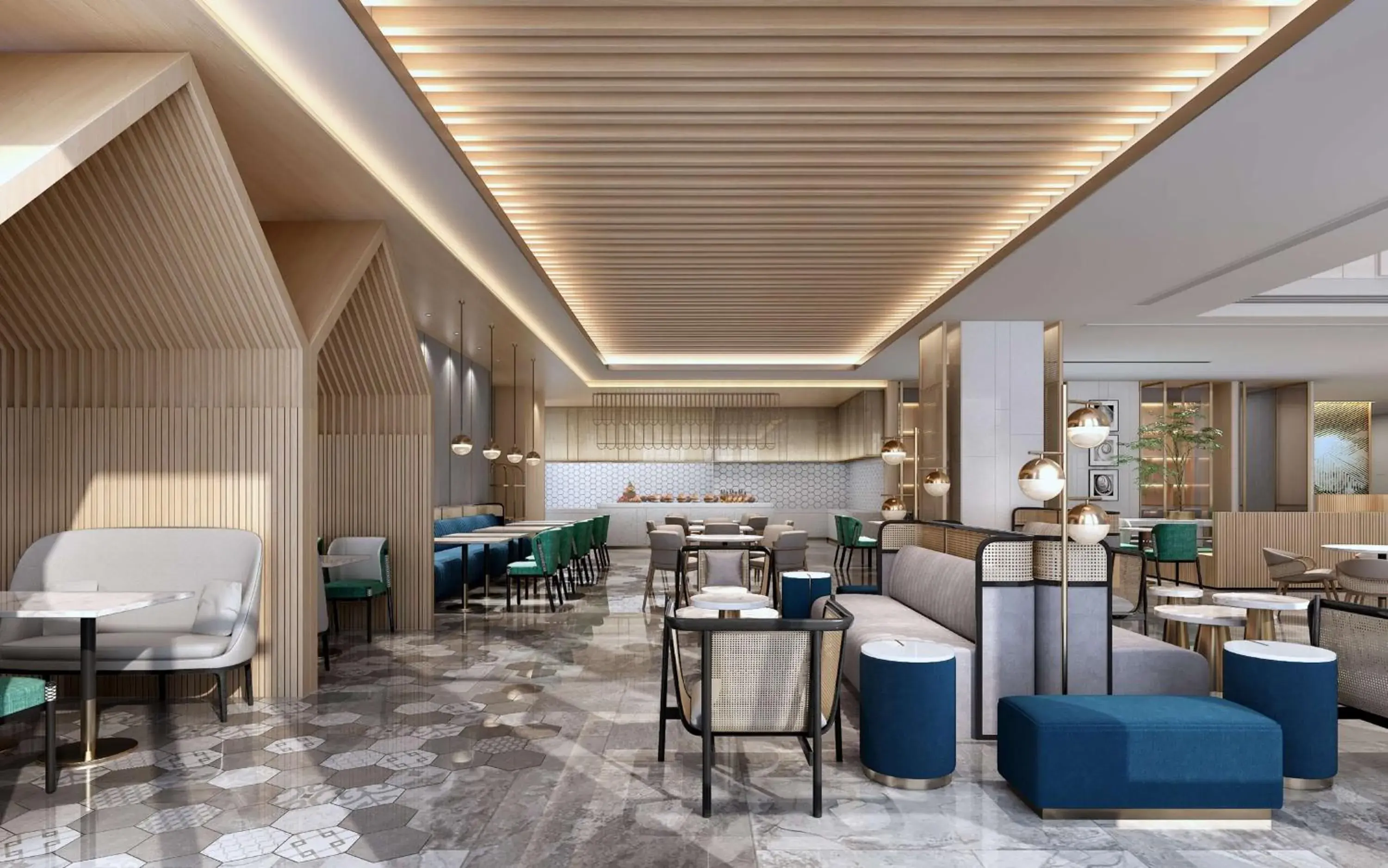 Lobby or reception in Hilton Garden Inn Liaocheng Jiangbei Shuicheng Lobby or reception in Hilton Garden Inn Liaocheng Jiangbei Shuicheng