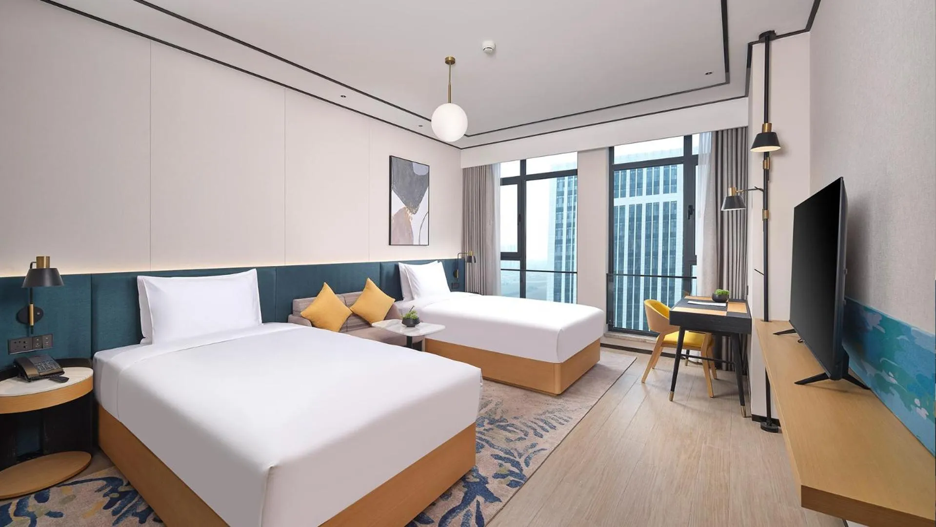 Bed in Hilton Garden Inn Liaocheng Jiangbei Shuicheng