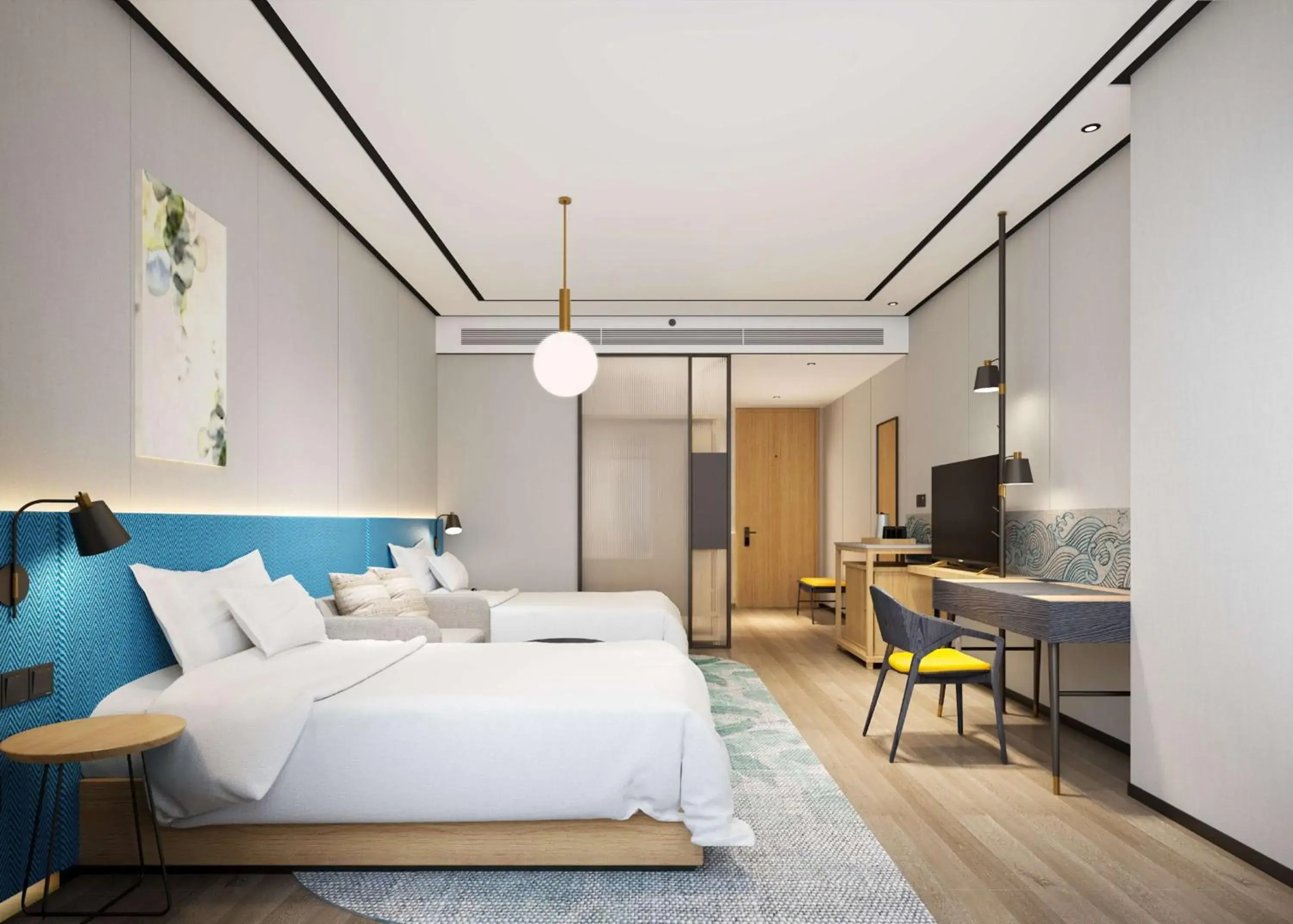 Bed in Hilton Garden Inn Liaocheng Jiangbei Shuicheng Bed in Hilton Garden Inn Liaocheng Jiangbei Shuicheng