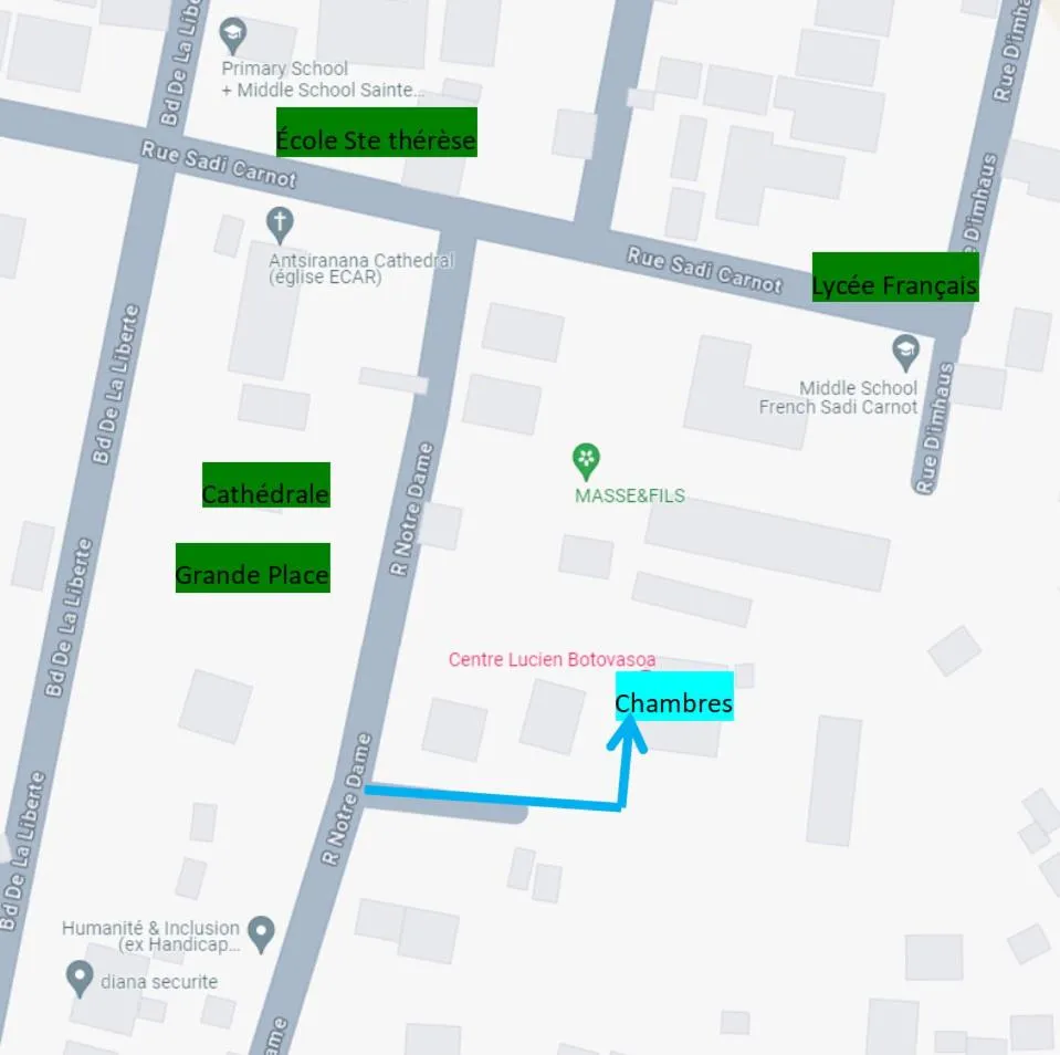Floor plan in Centre Lucien Botovasoa