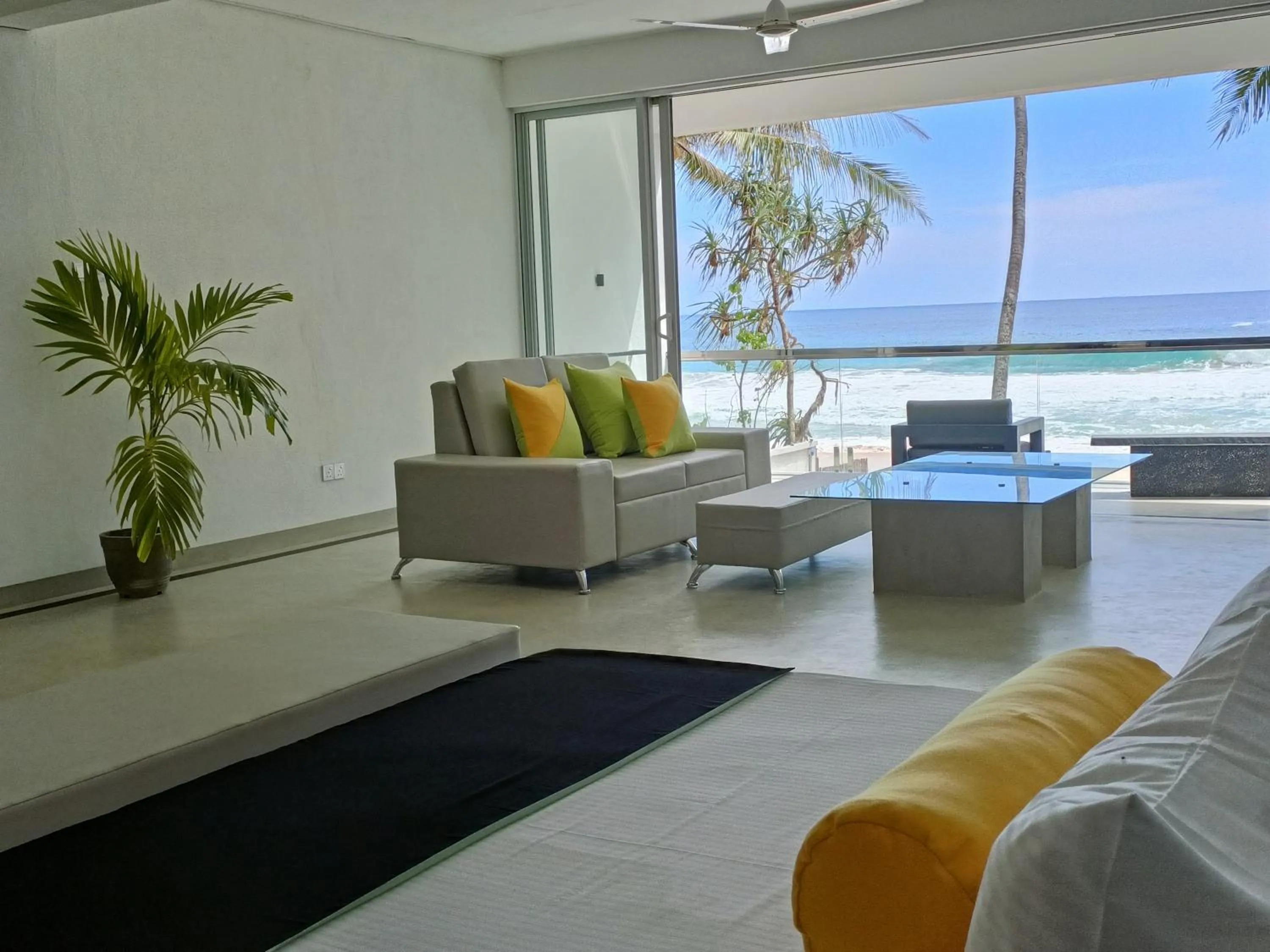 Living room, Bed in Josan Villa with a Glorious Beach and Sea View
