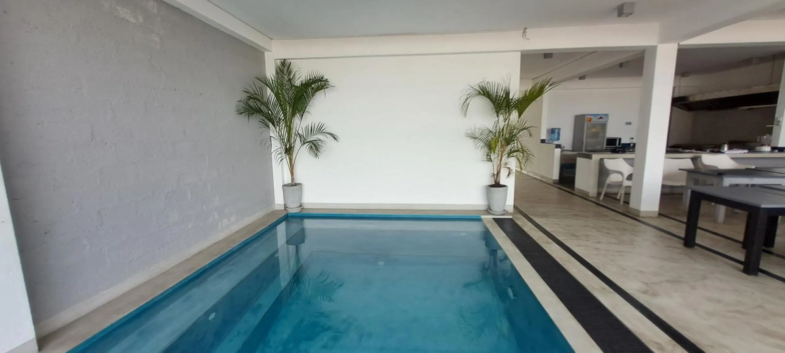 Pool view in Josan Villa with a Glorious Beach and Sea View