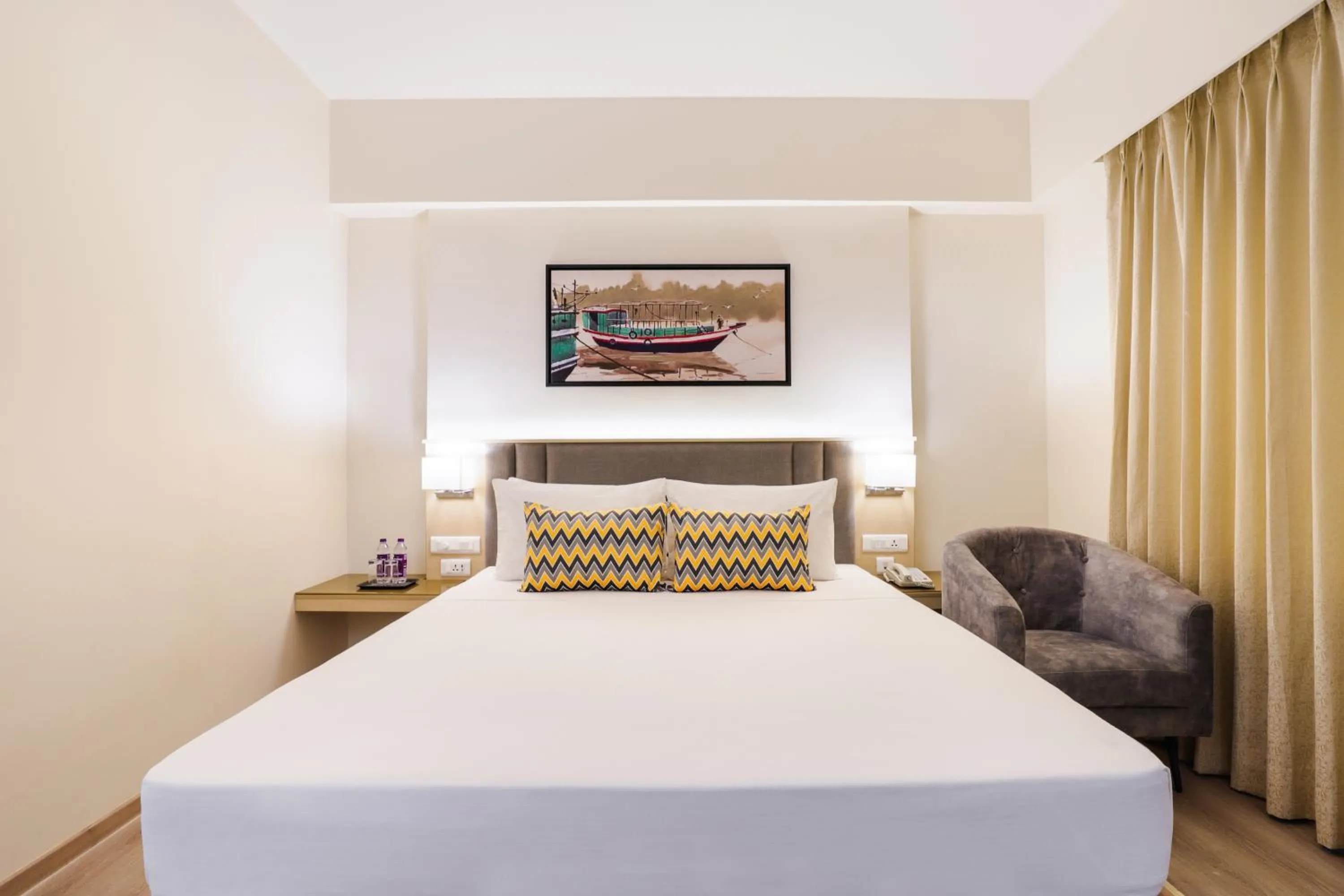 Bedroom, Bed in Keys Lite By Lemon Tree Hotels Sreekanya