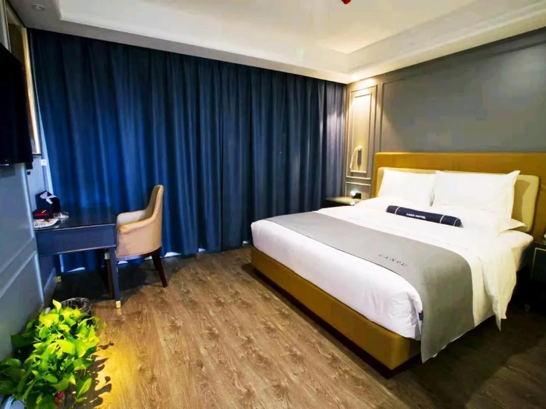 Bed in LanOu Hotel Ningyang Qixian Road Yizhong