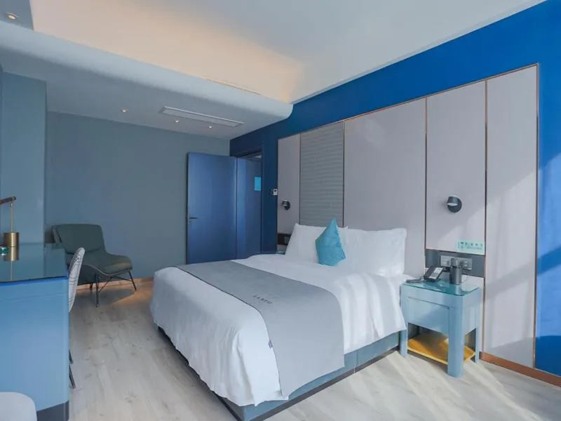 Bed in LanOu Hotel Taixing Wanda Plaza