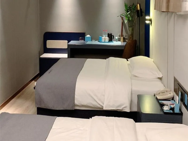 Bed in LanOu Hotel Linyi Lanling Agricultural Park