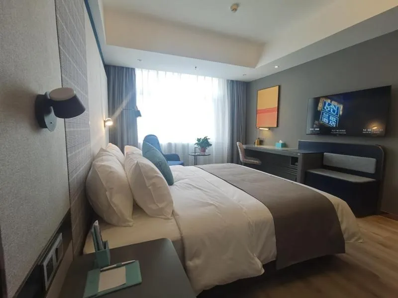 Bed in LanOu Hotel Shijiazhuang Luquan Zoo Scenic Spot