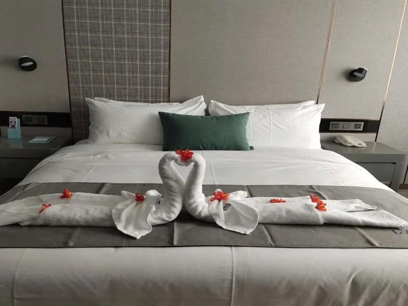 Bed in LanOu Hotel Shijiazhuang Luquan Zoo Scenic Spot
