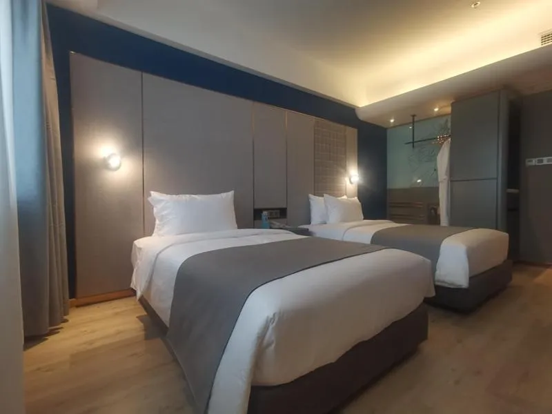 Bed in LanOu Hotel Shijiazhuang Luquan Zoo Scenic Spot