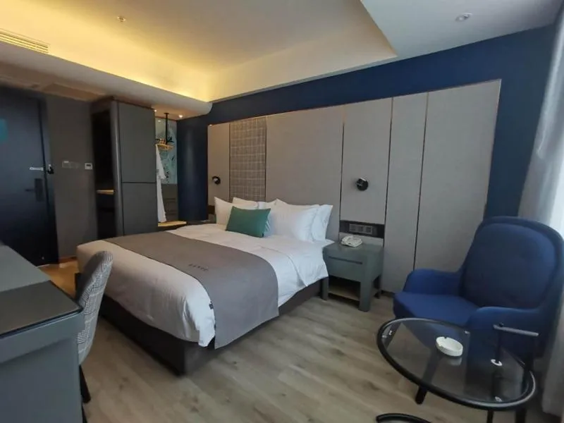 Bed in LanOu Hotel Shijiazhuang Luquan Zoo Scenic Spot