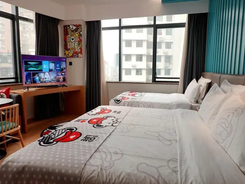 Bed in CityNote Hotel Guangzhou Beijing Road Pedestrian Street Subway Station Bed in CityNote Hotel Guangzhou Beijing Road Pedestrian Street Subway Station