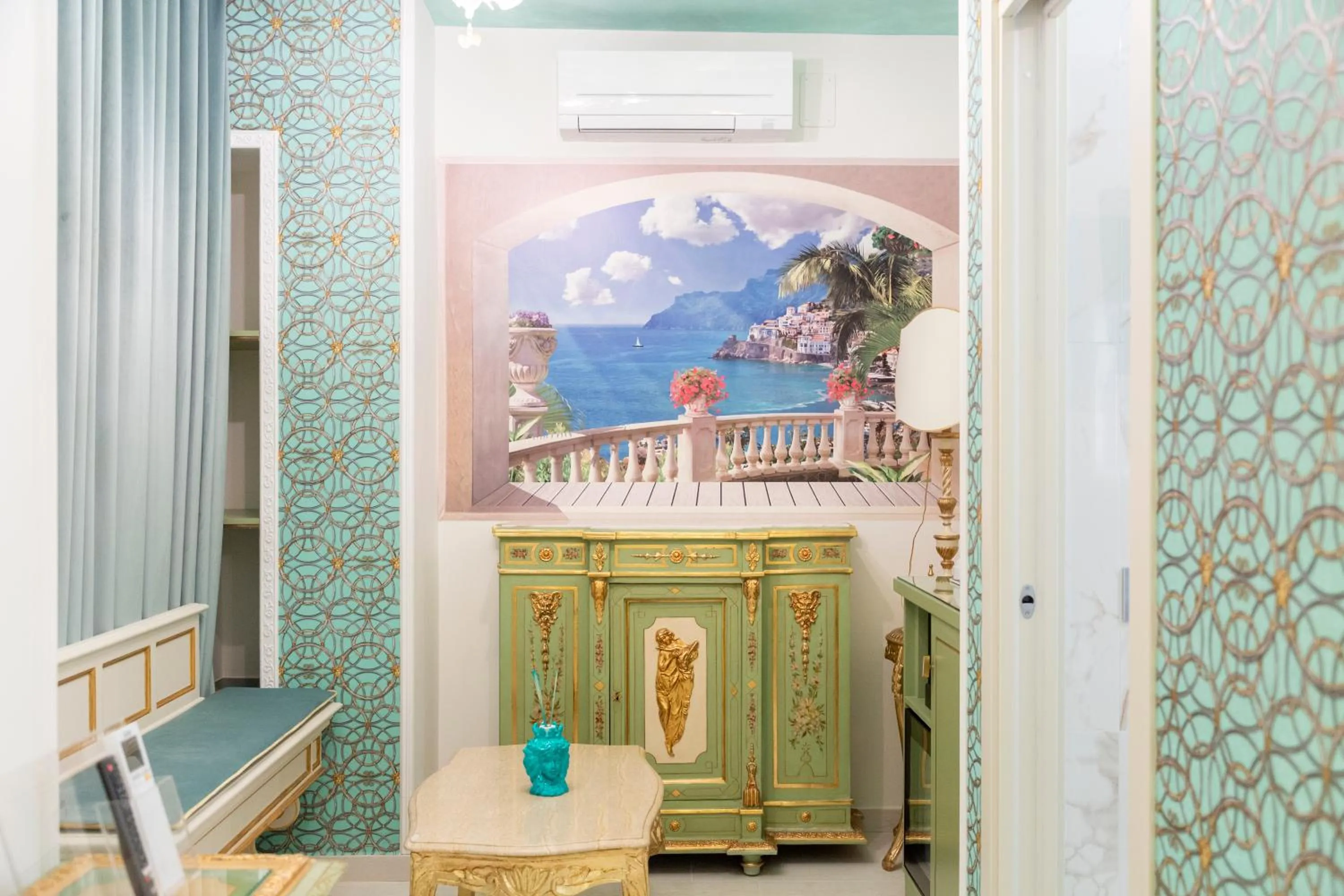 Seating area in Leucosya Luxury Rooms