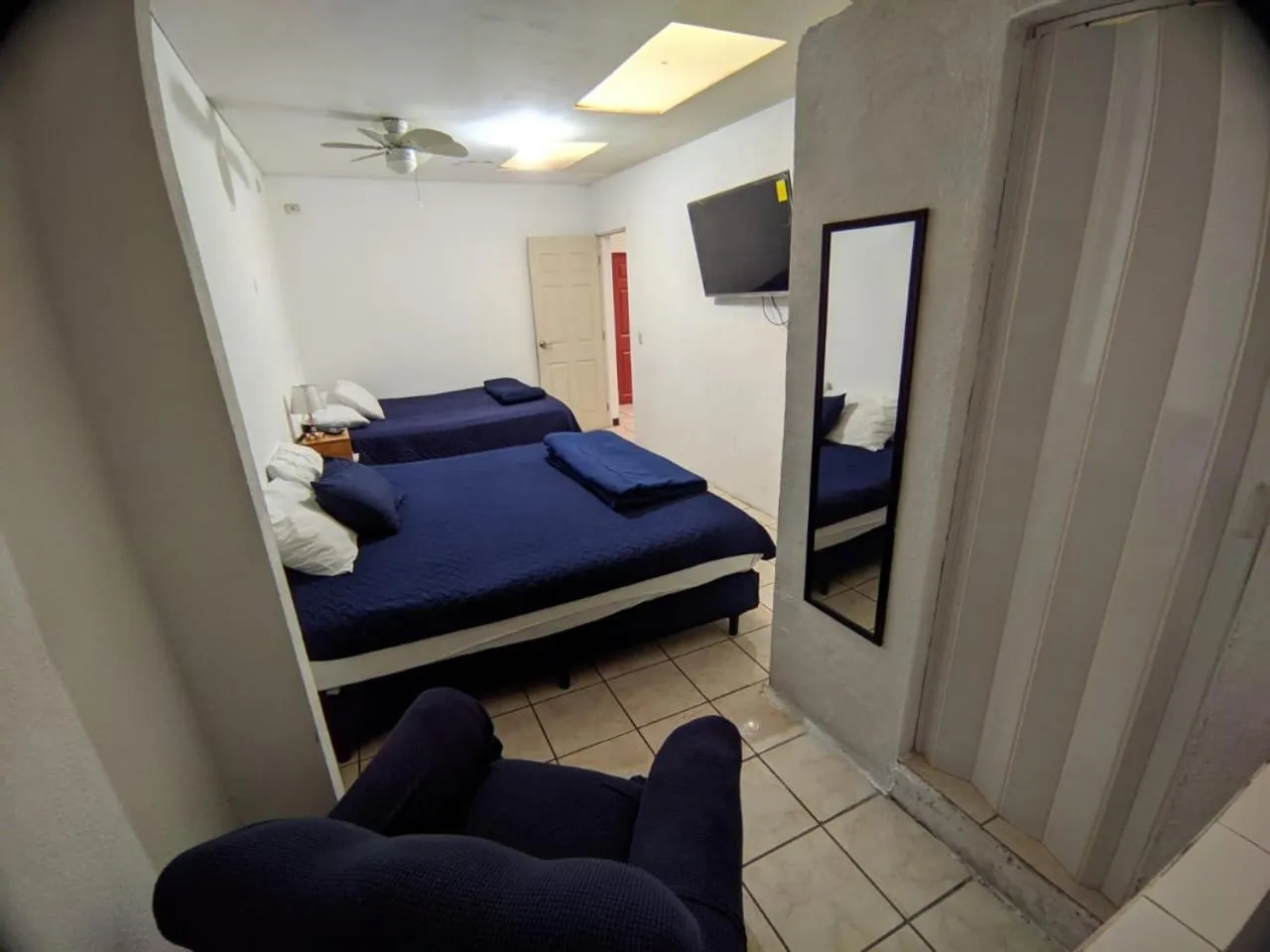 Bed in Hotel Bluehouse