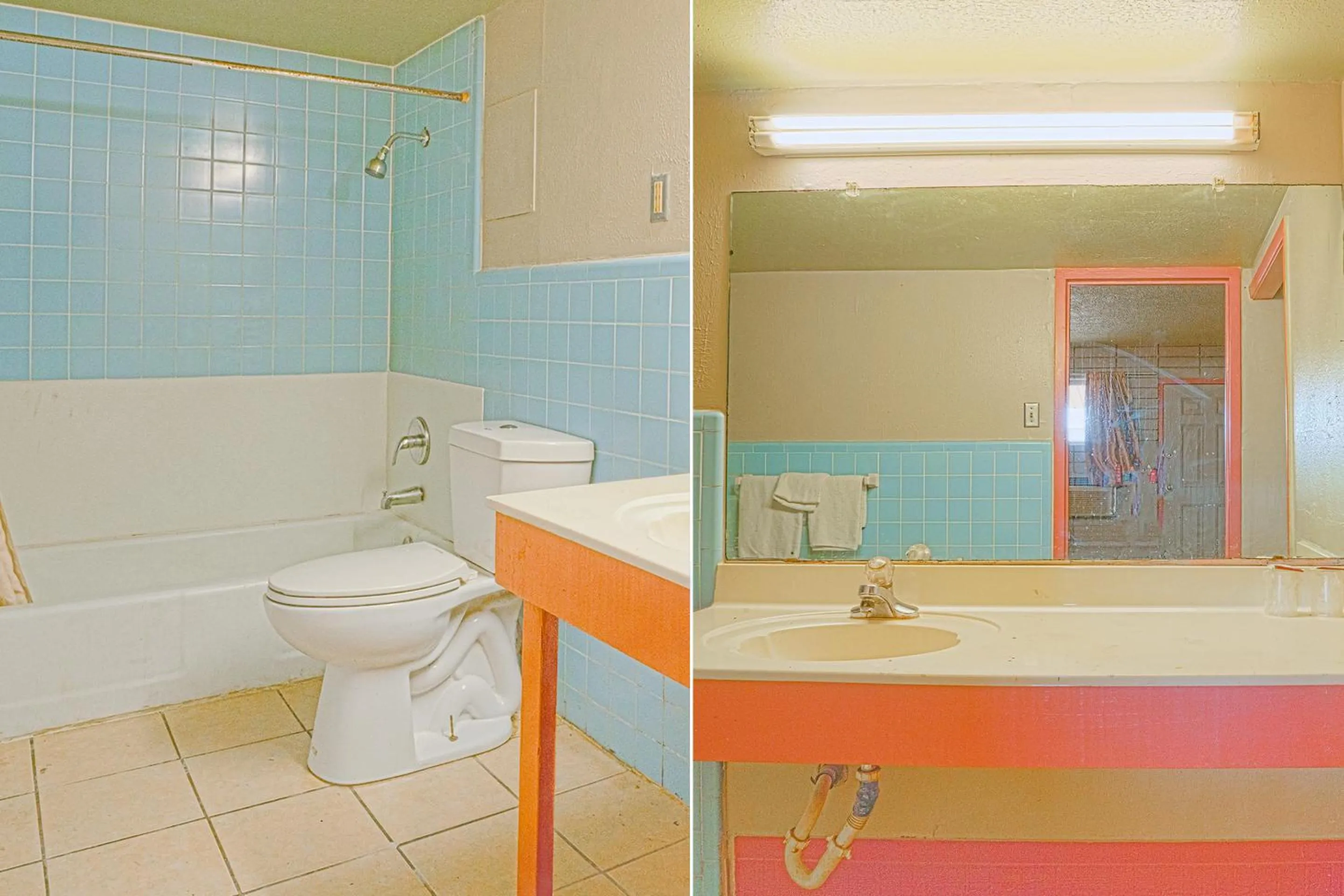 Bathroom in Town & Country Motel Bossier City by OYO