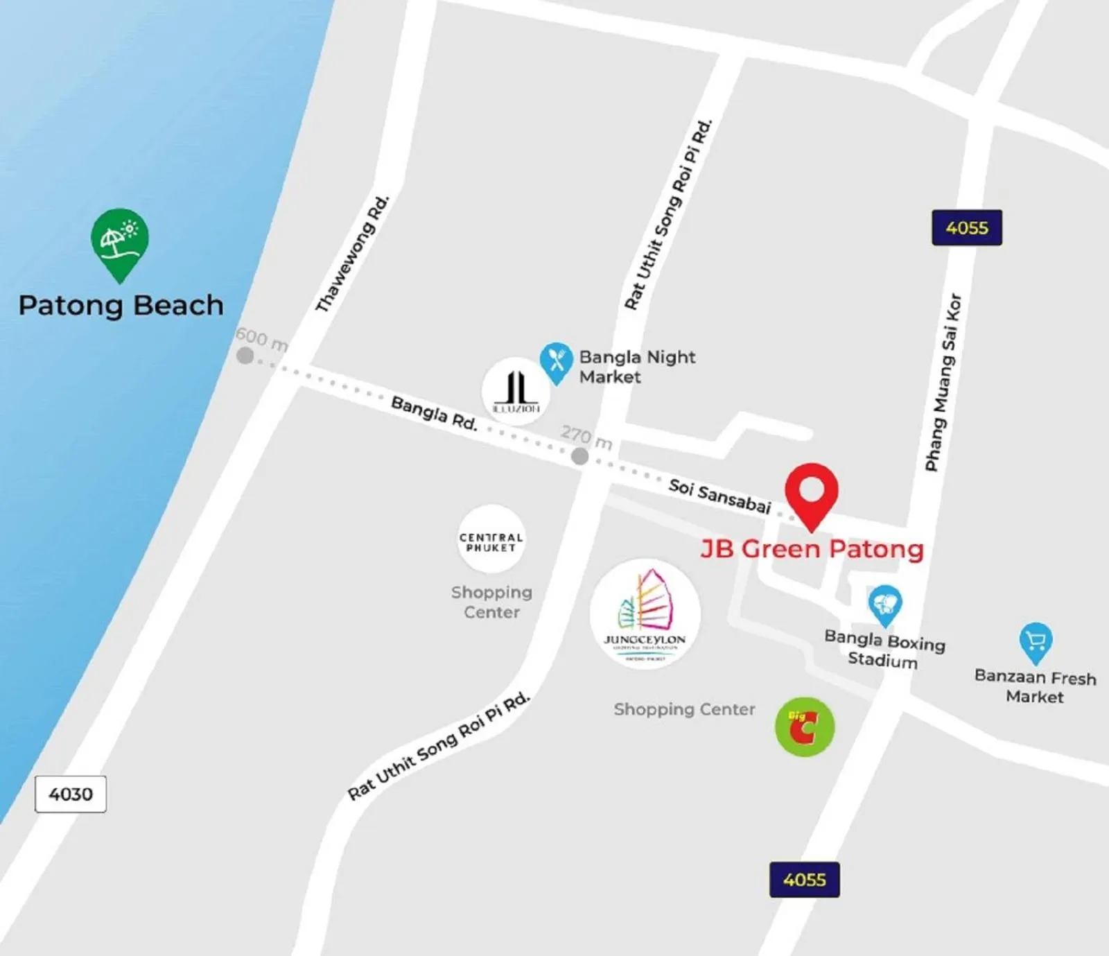 Landmark view in JB Green Hotel Patong