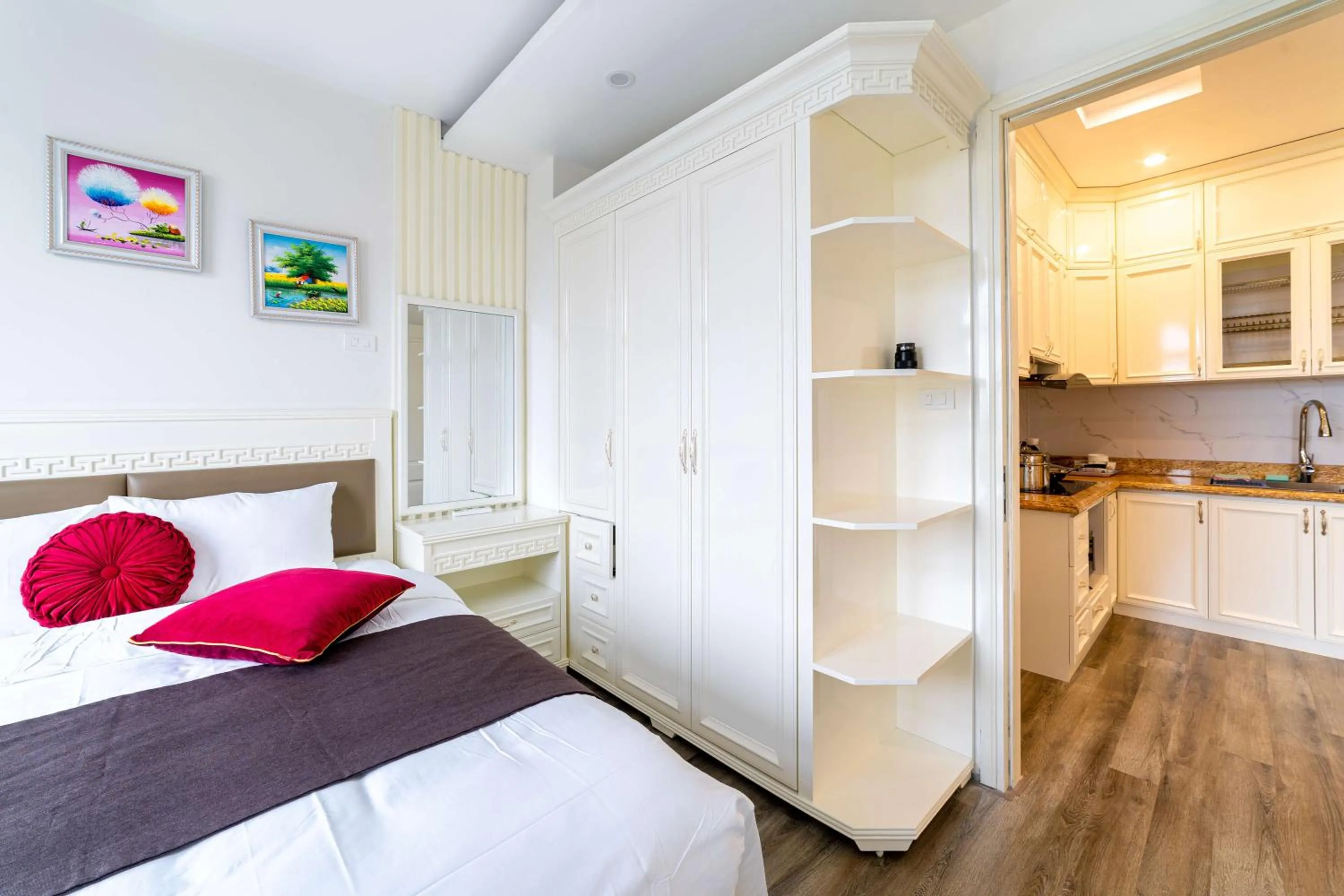 Bed in Rosee Apartment Hotel