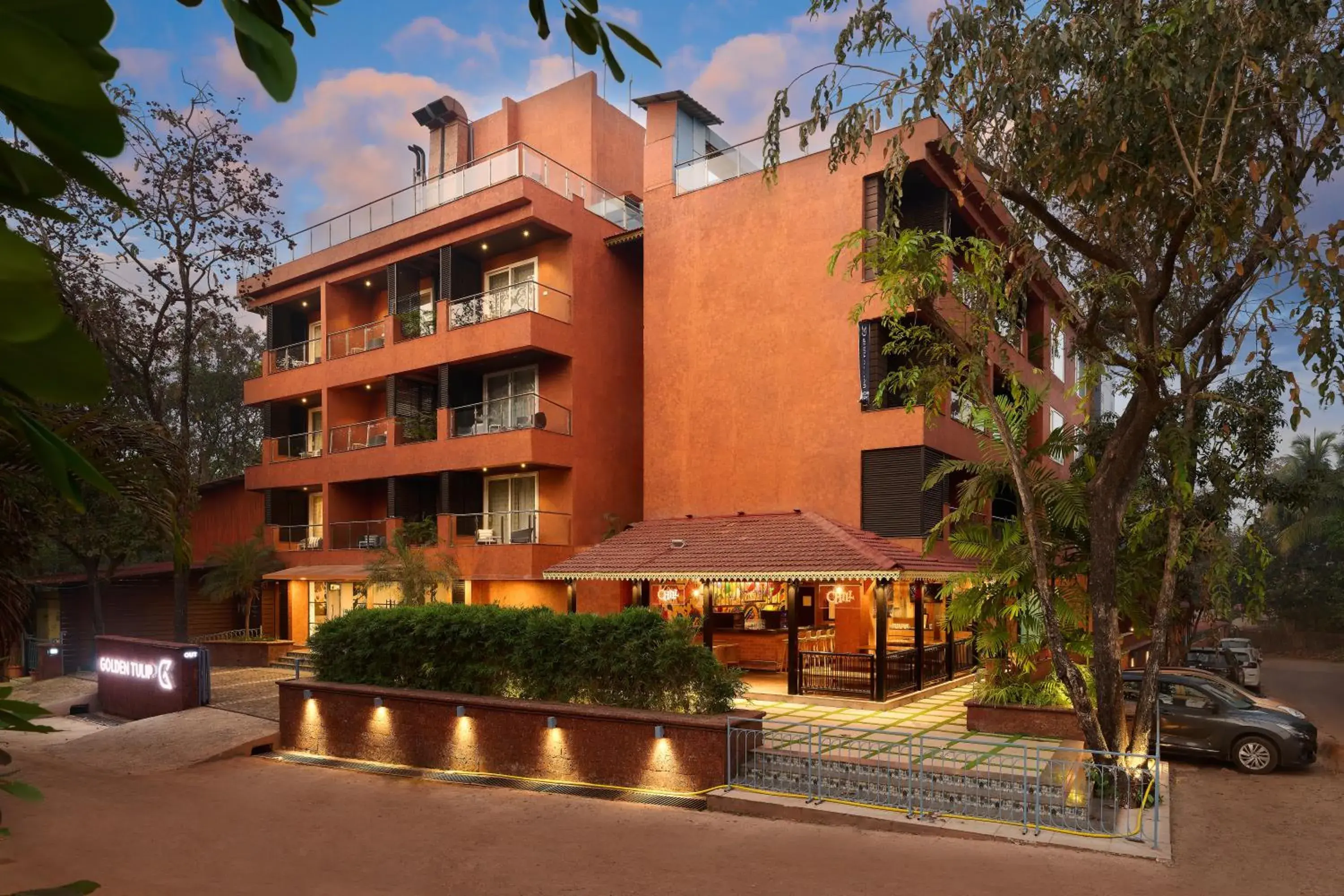 Quiet street view in Golden Tulip Vagator Goa Quiet street view in Golden Tulip Vagator Goa