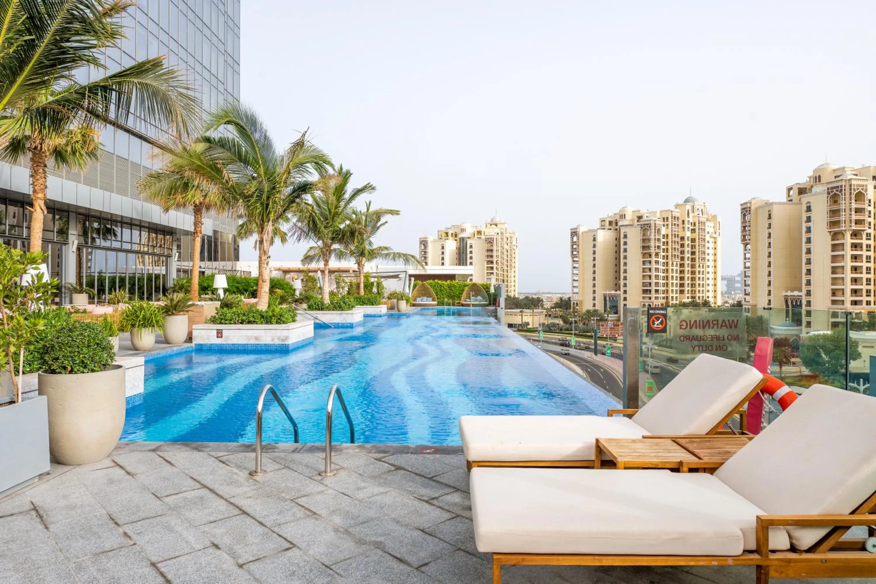 Pool view in Ultra Luxury Palm Tower with Shared Hotel Facilities