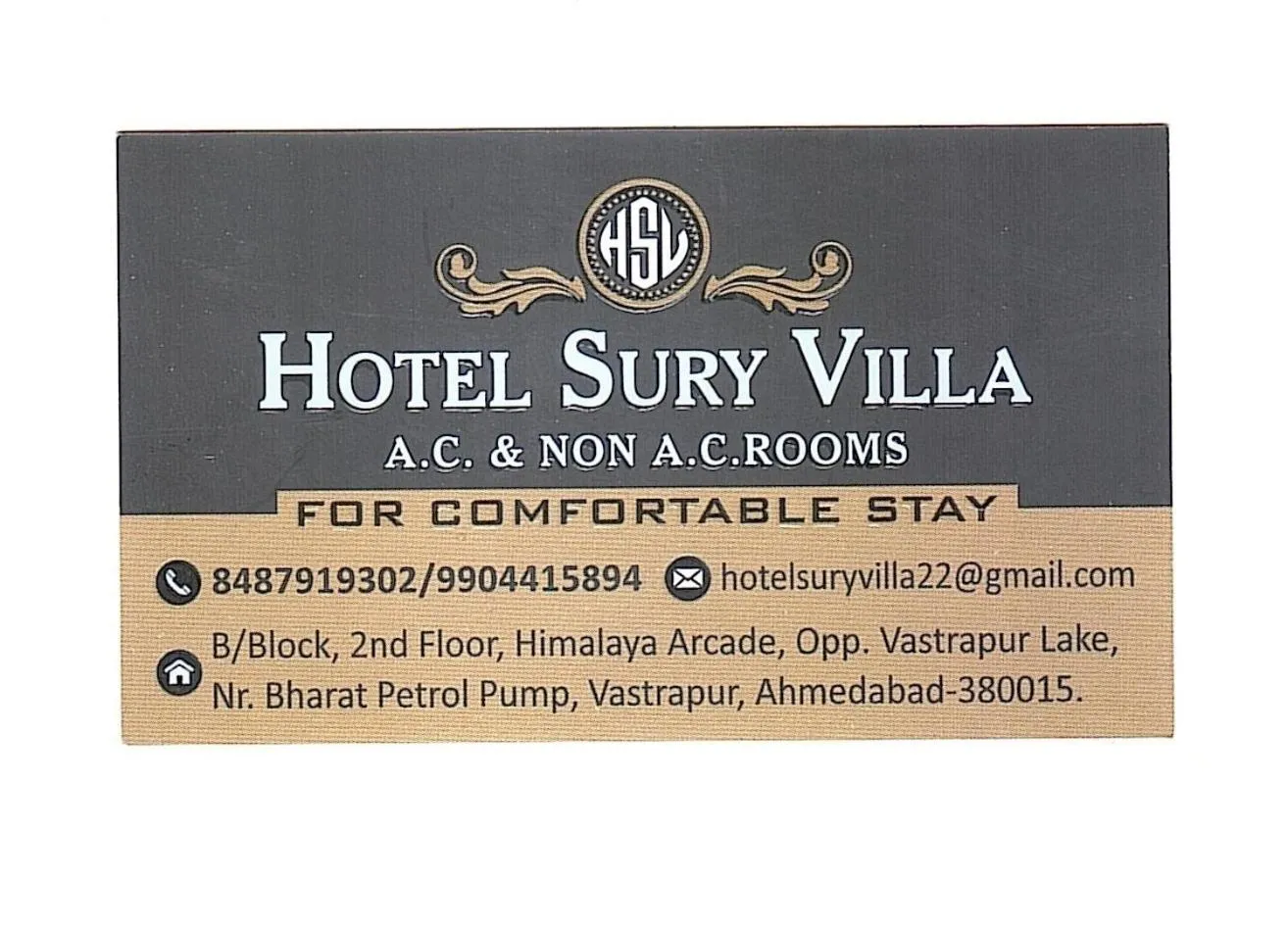 Logo/Certificate/Sign in HOTEL SURY VILLA
