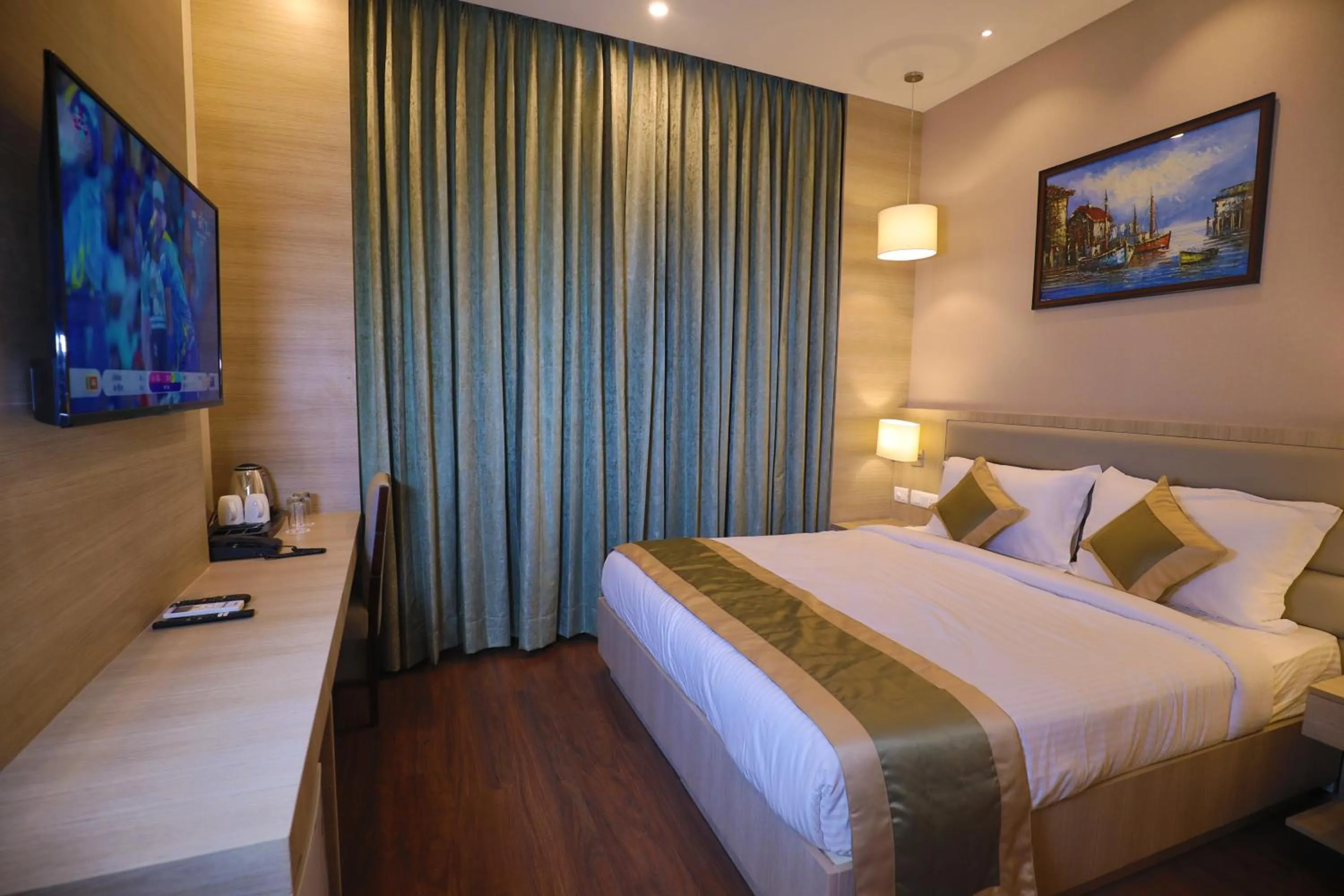 Photo of the whole room, Bed in Goa Country Club Near Park Hospital BY Pearl I Luxury resort in Gurgaon
