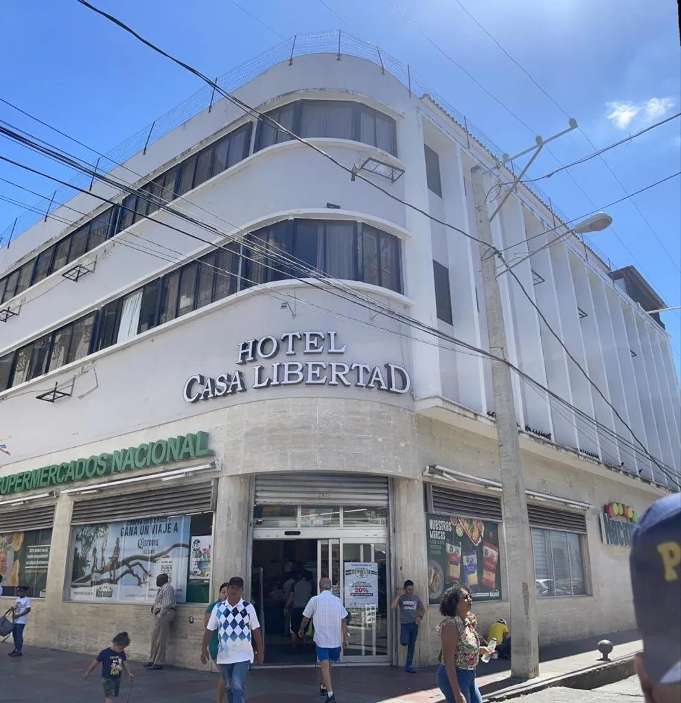 Property building in Hotel Libertad at historic main street