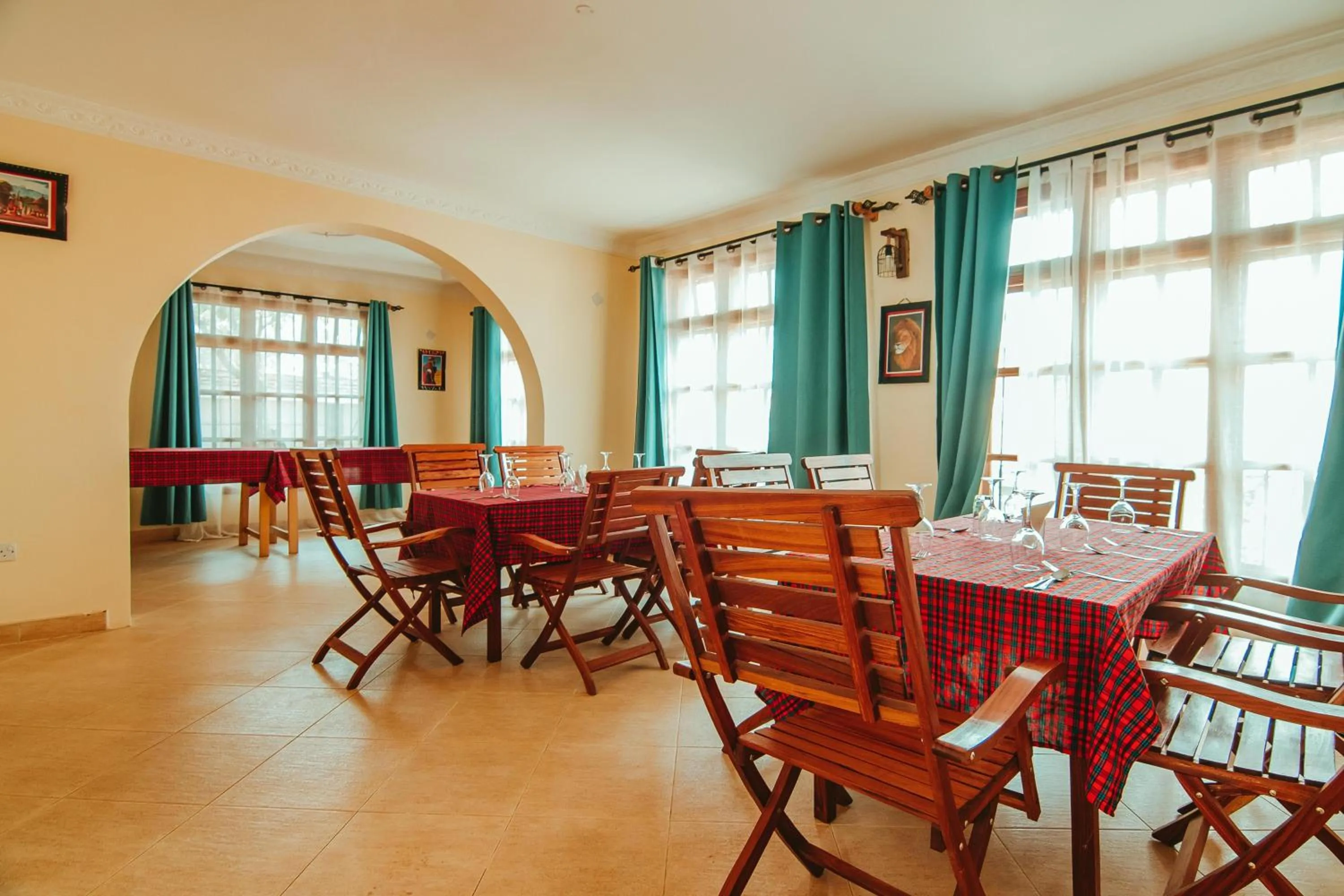 Dining area in Bamboo Village