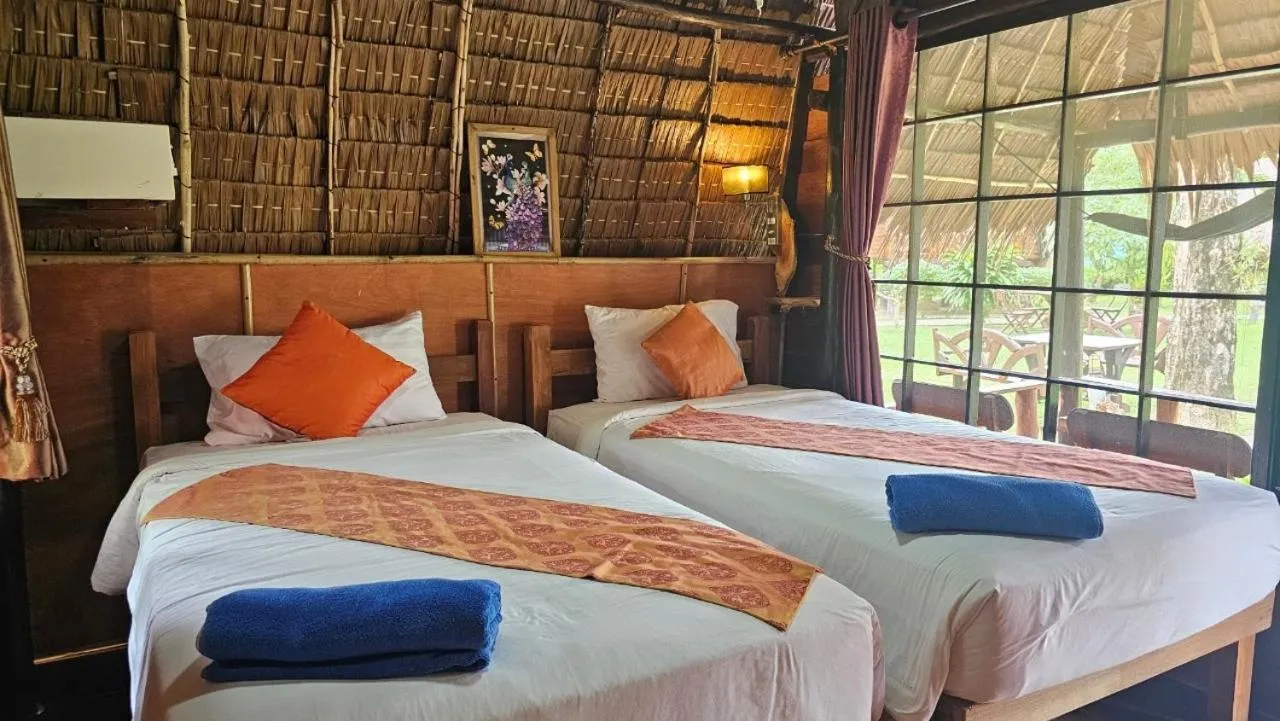 Bed in Eden Lanta Bungalow