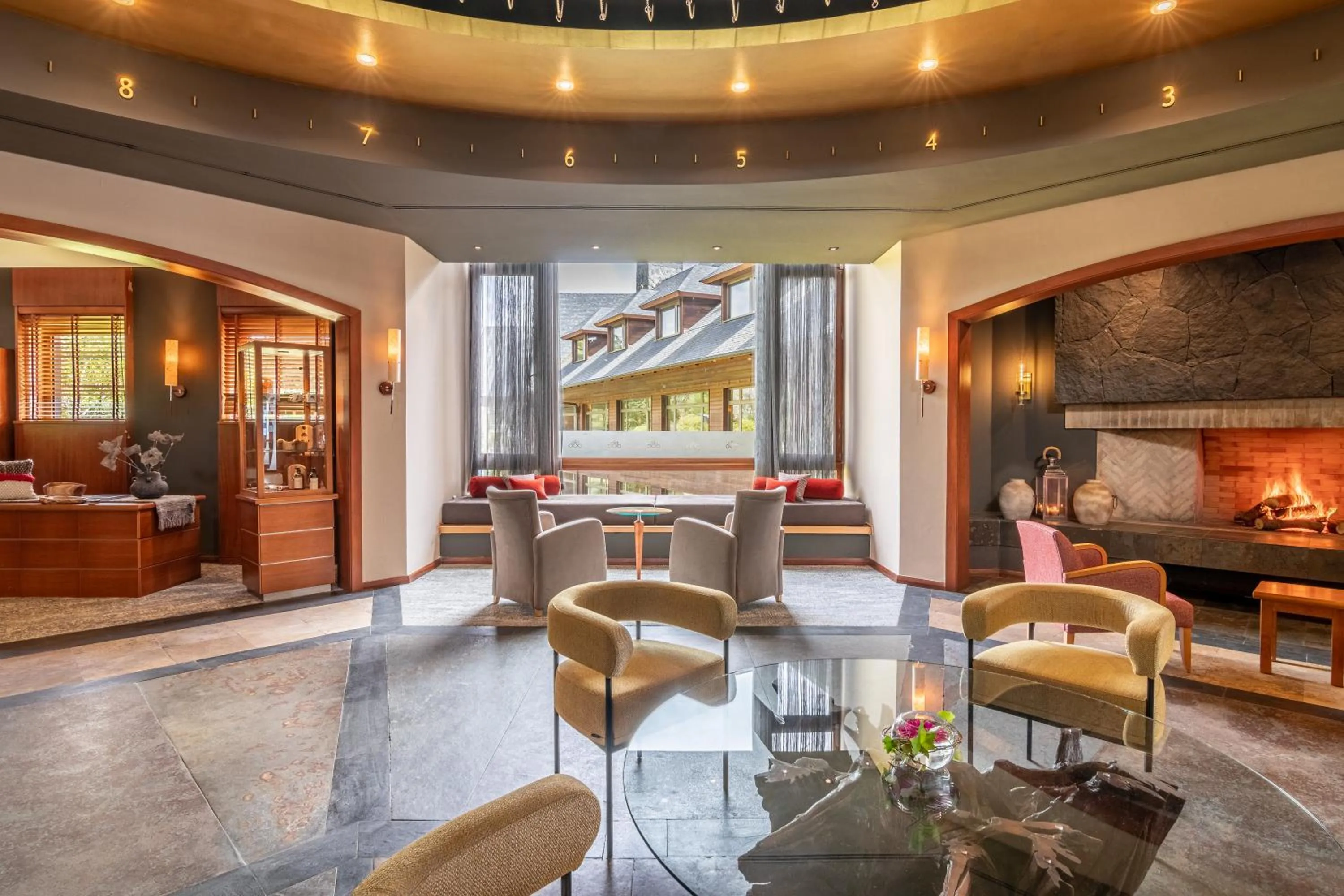 fireplace in Park Lake Luxury Hotel