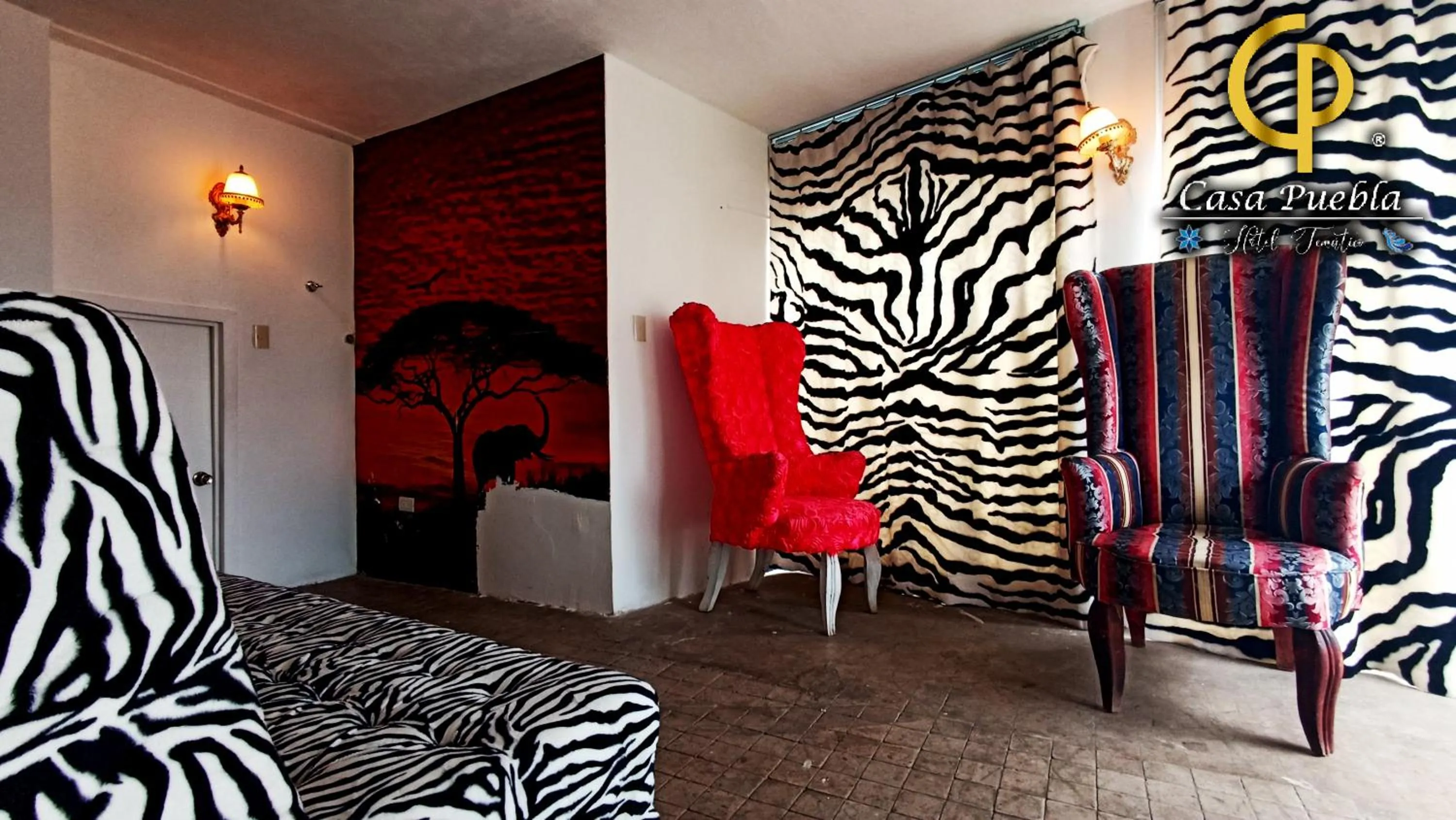 Seating Area in Hotel Temático Casa Puebla