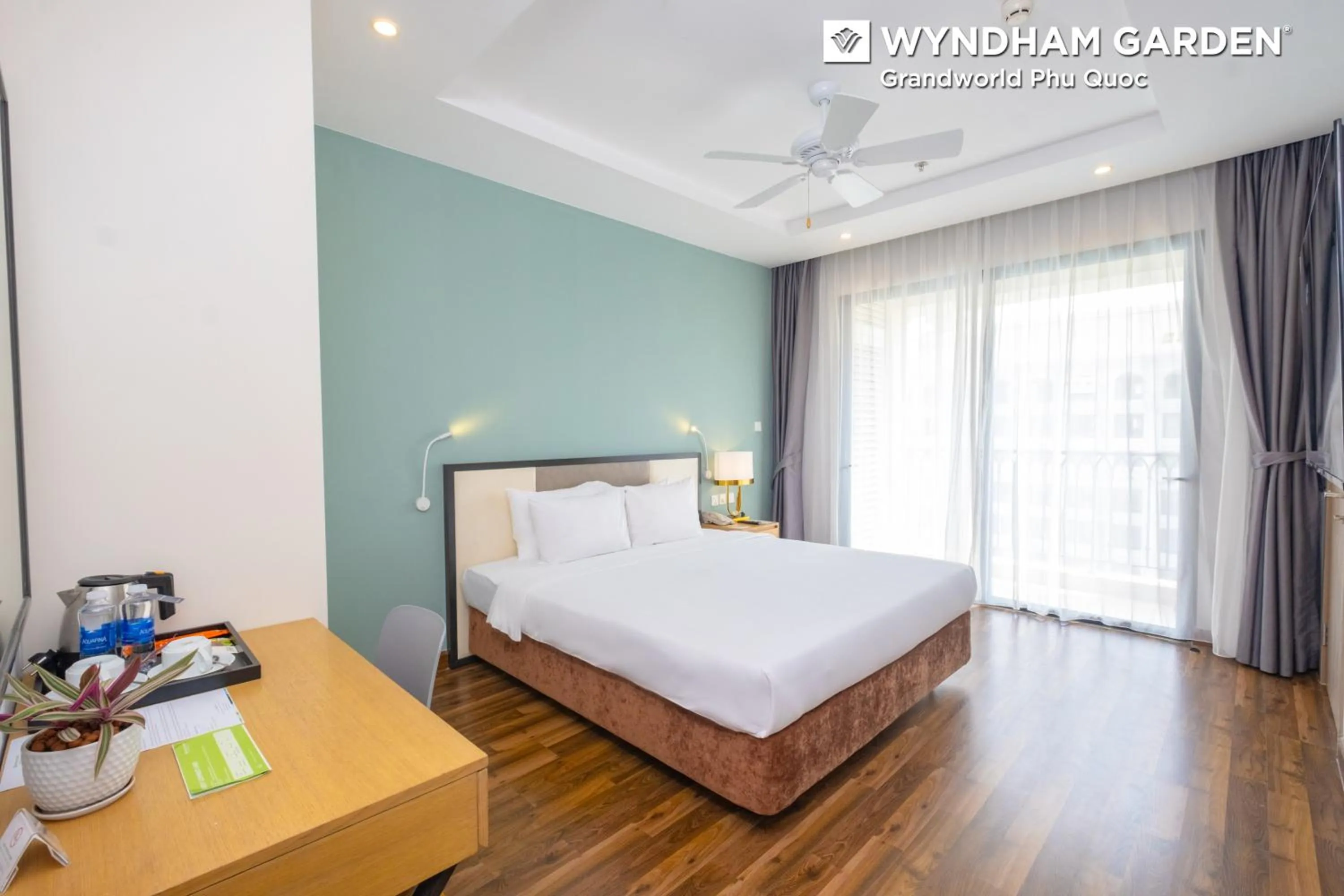 Bed in Wyndham Garden Grandworld Phu Quoc