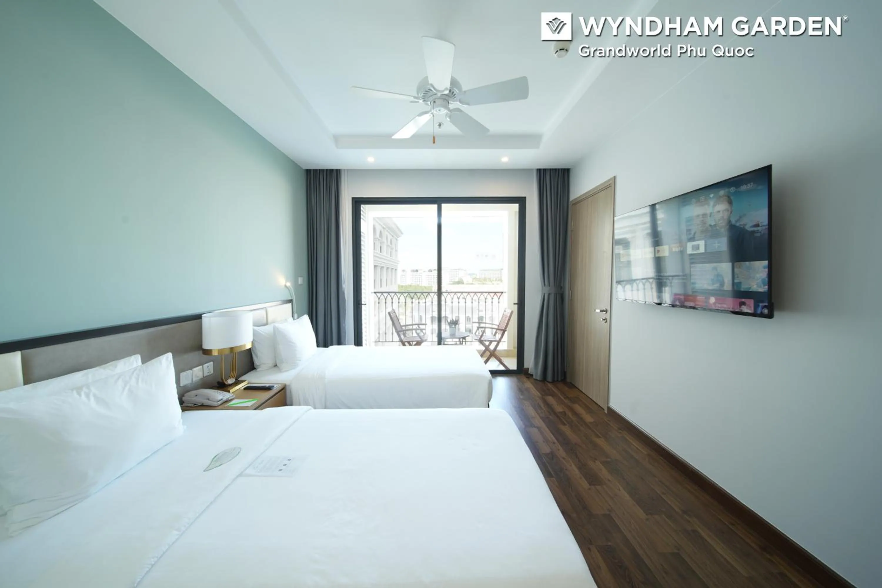 Bed in Wyndham Garden Grandworld Phu Quoc