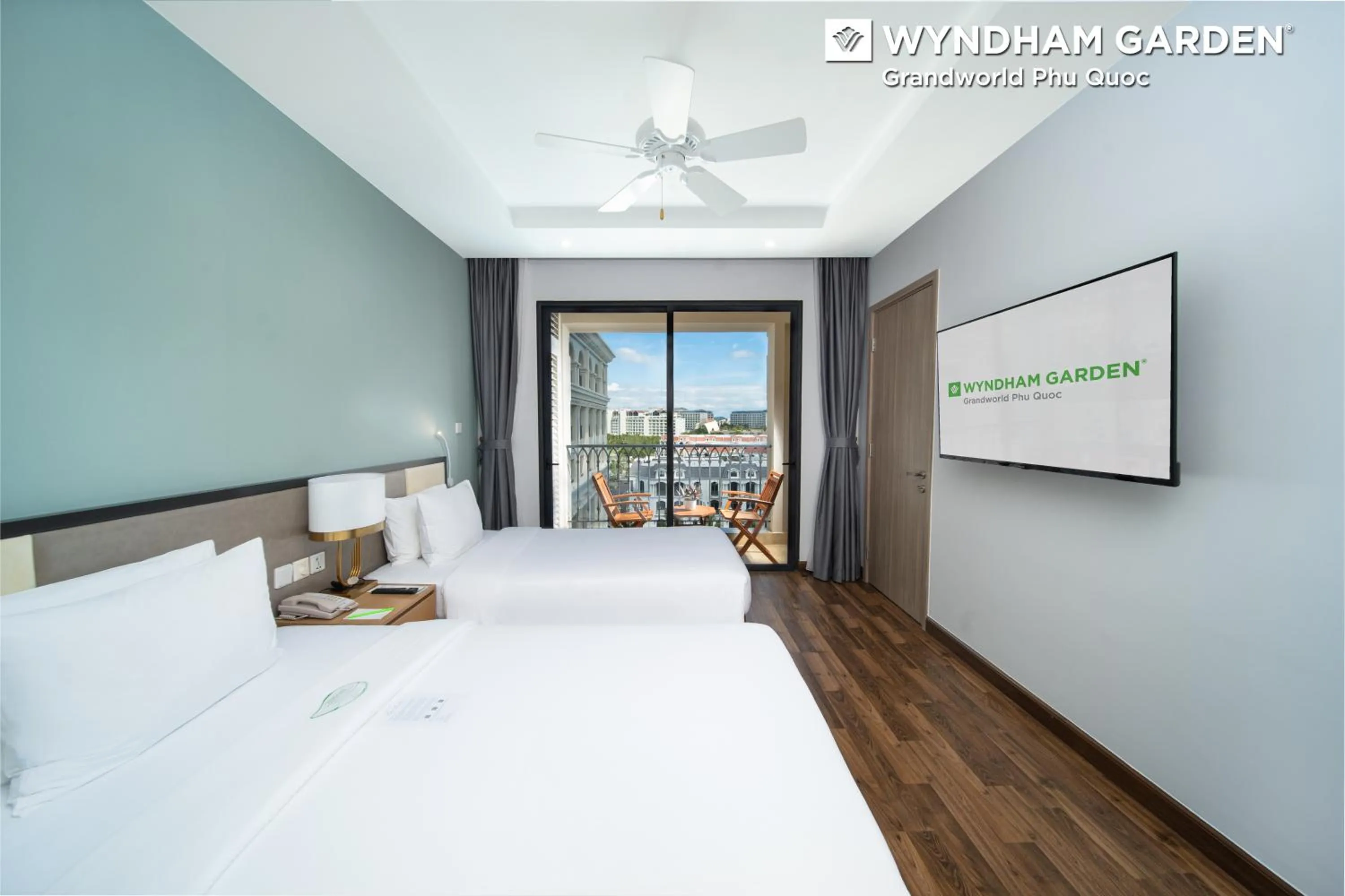 Bed in Wyndham Garden Grandworld Phu Quoc